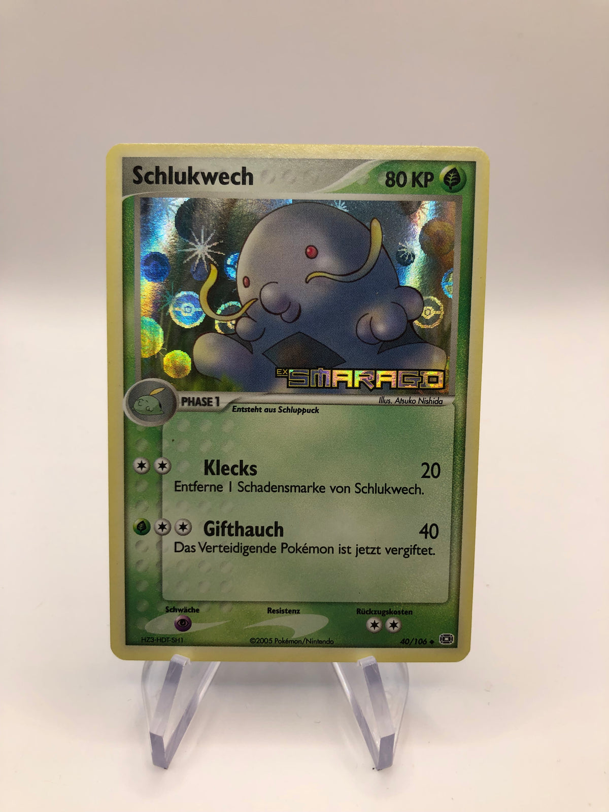 Pokemon Karte Revers Stamp Schlukwech 40/106 Deutsch
