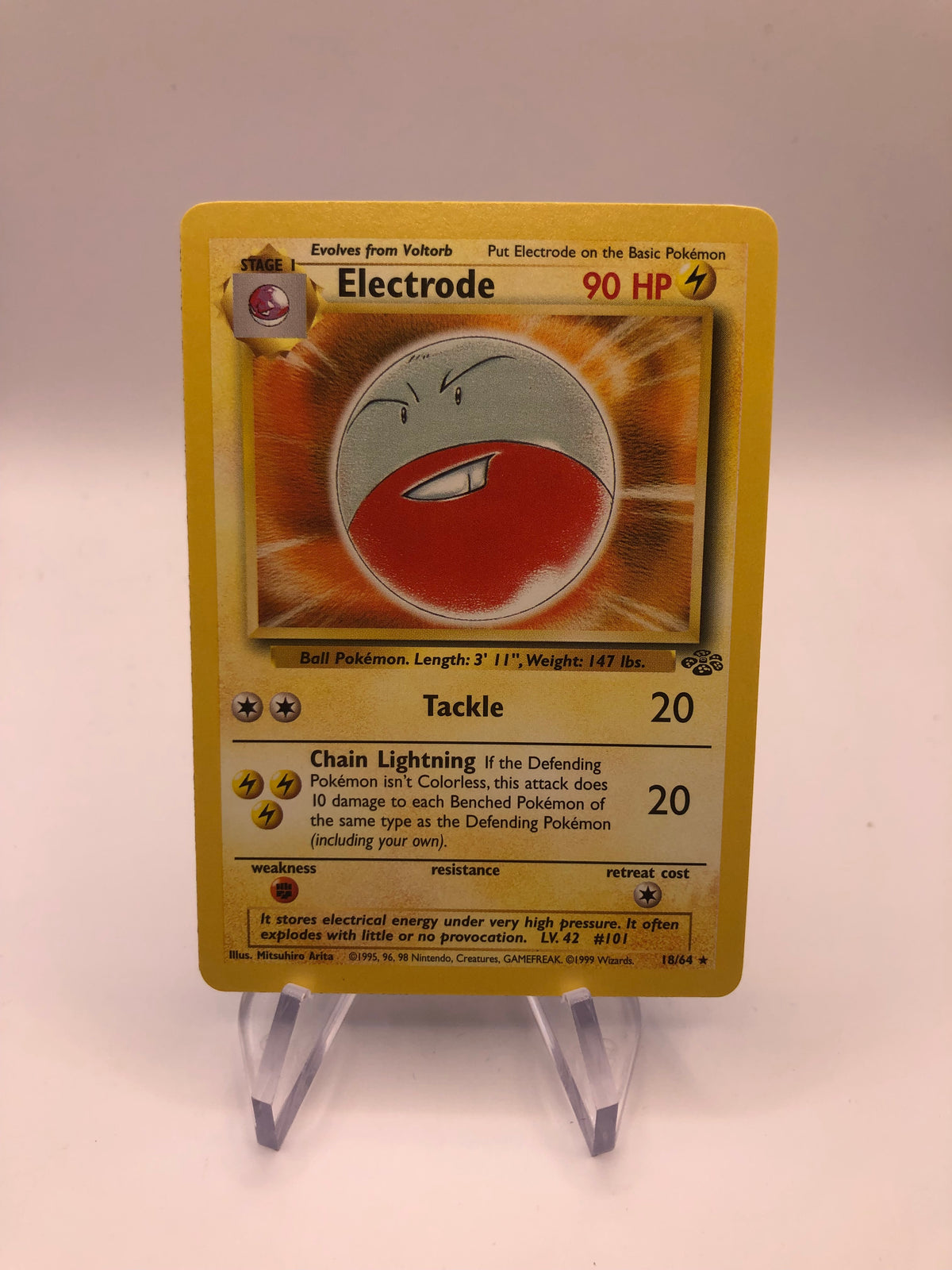Pokemon Karte Dschungel Lektrobal 18/64 Englisch