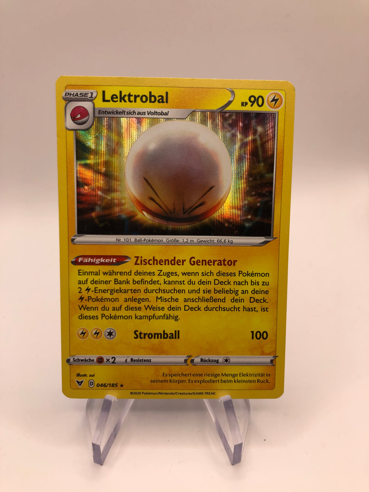 Pokemon Karte Holo Lektrobal 46/185 Deutsch