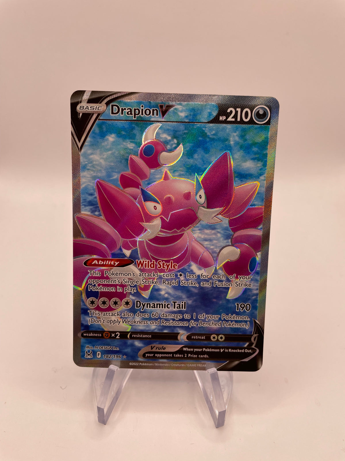 Pokemon Karte V Drapion 182/196 Englisch