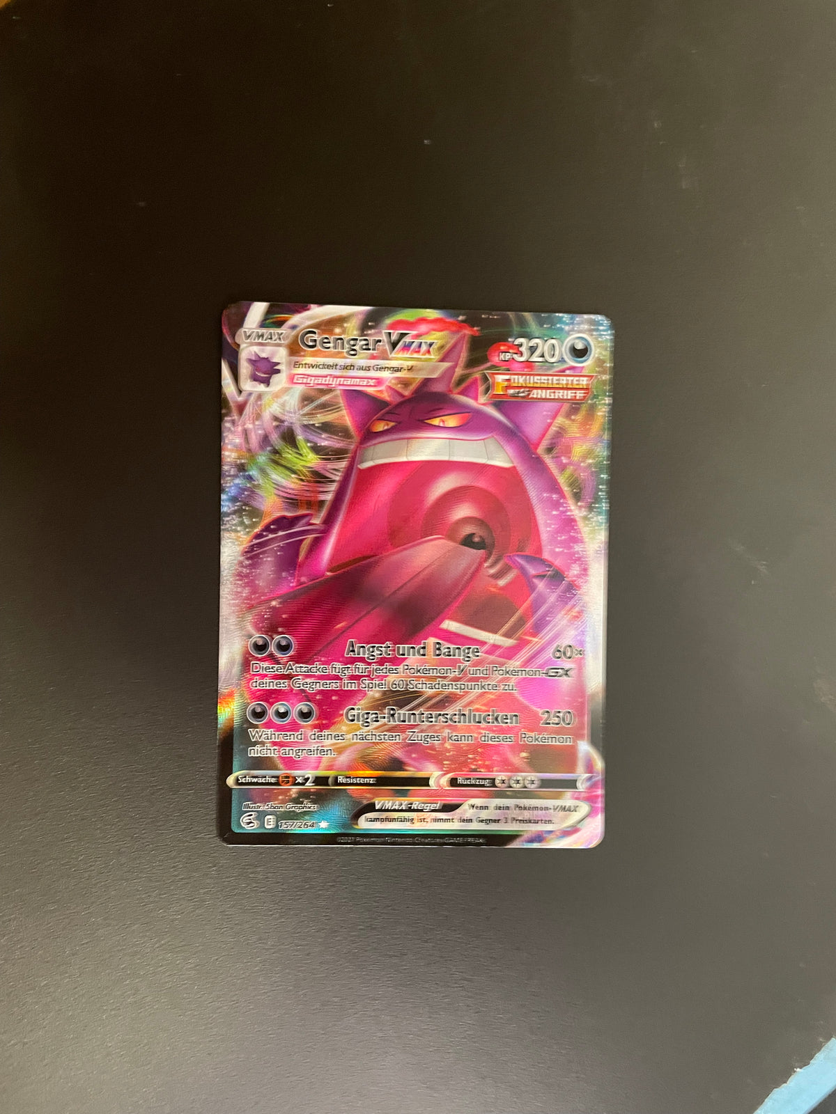 Pokemon Karte Vmax Gengar 157/264 Deutsch