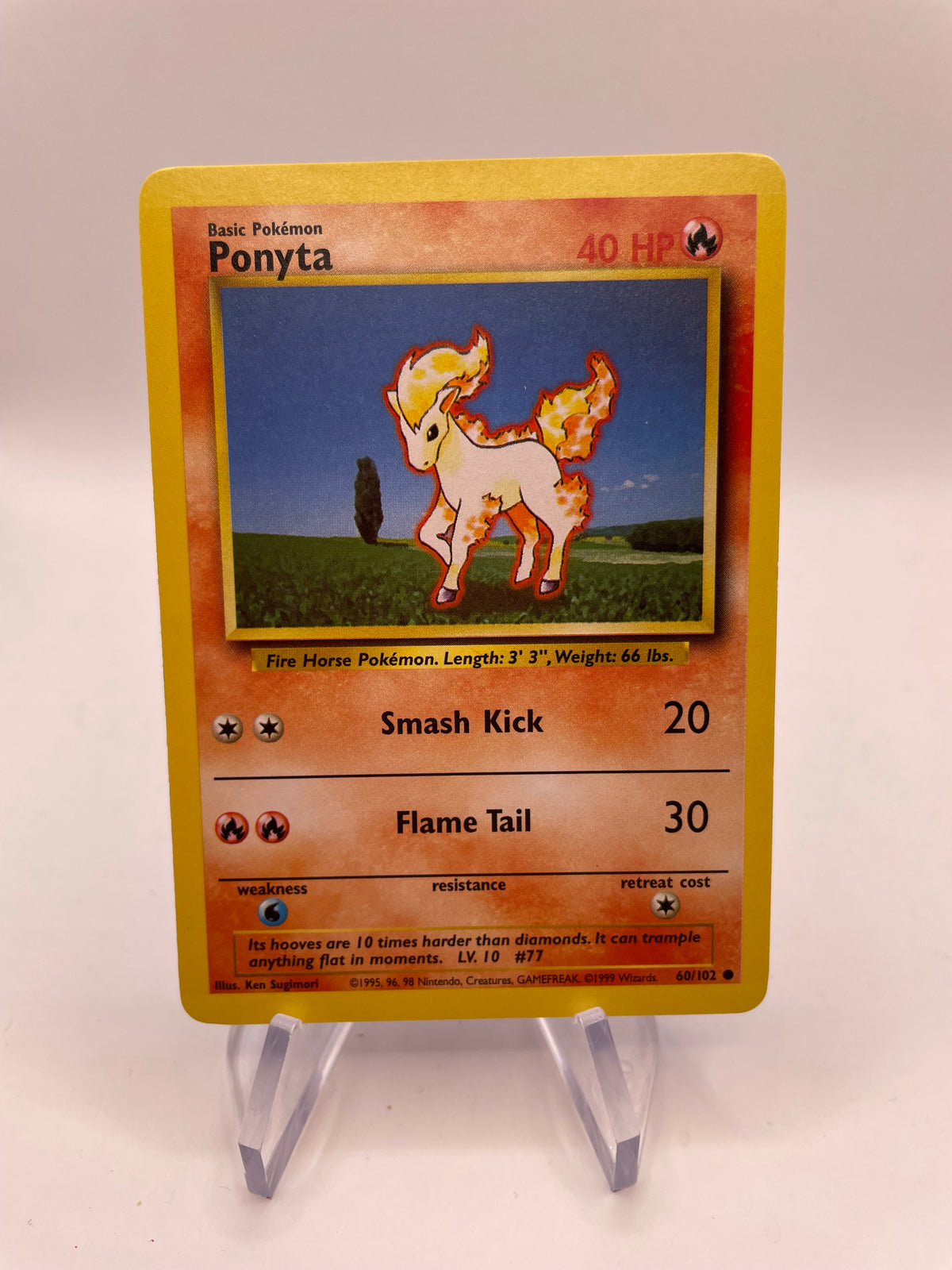 Pokemon Karte Base-Set Ponyta 60/102 Englisch