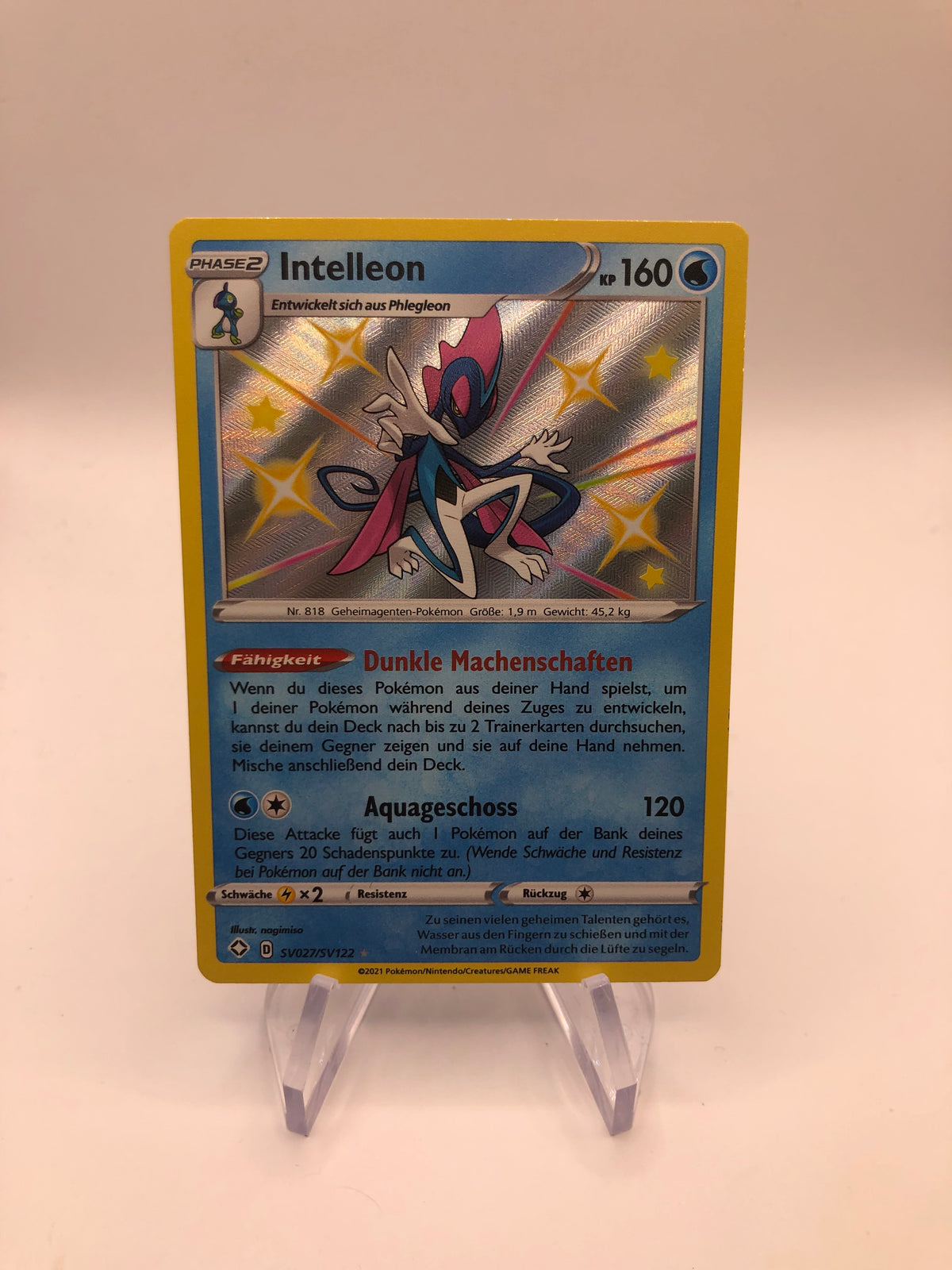 Pokemon Karte Shiny Intelleon SV027/SV122 Deutsch