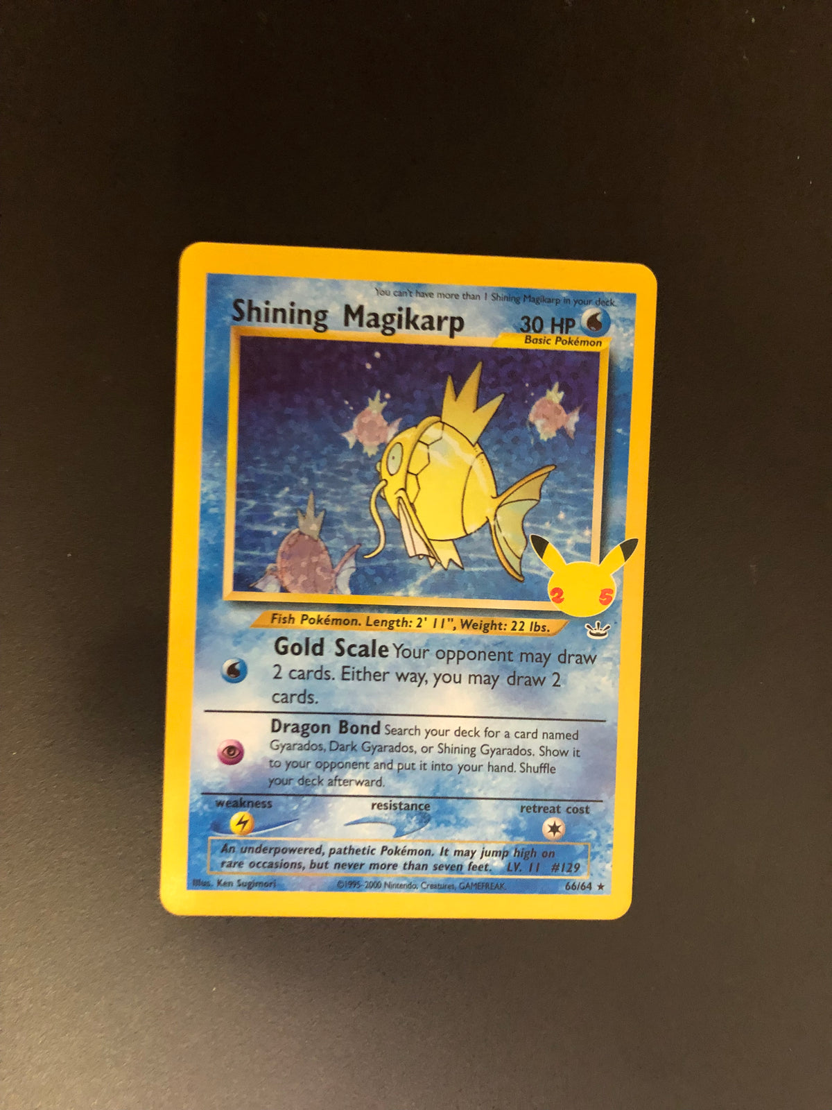 Pokemon Karte Celebration Schimmerndes Karpador 66/64 Englisch