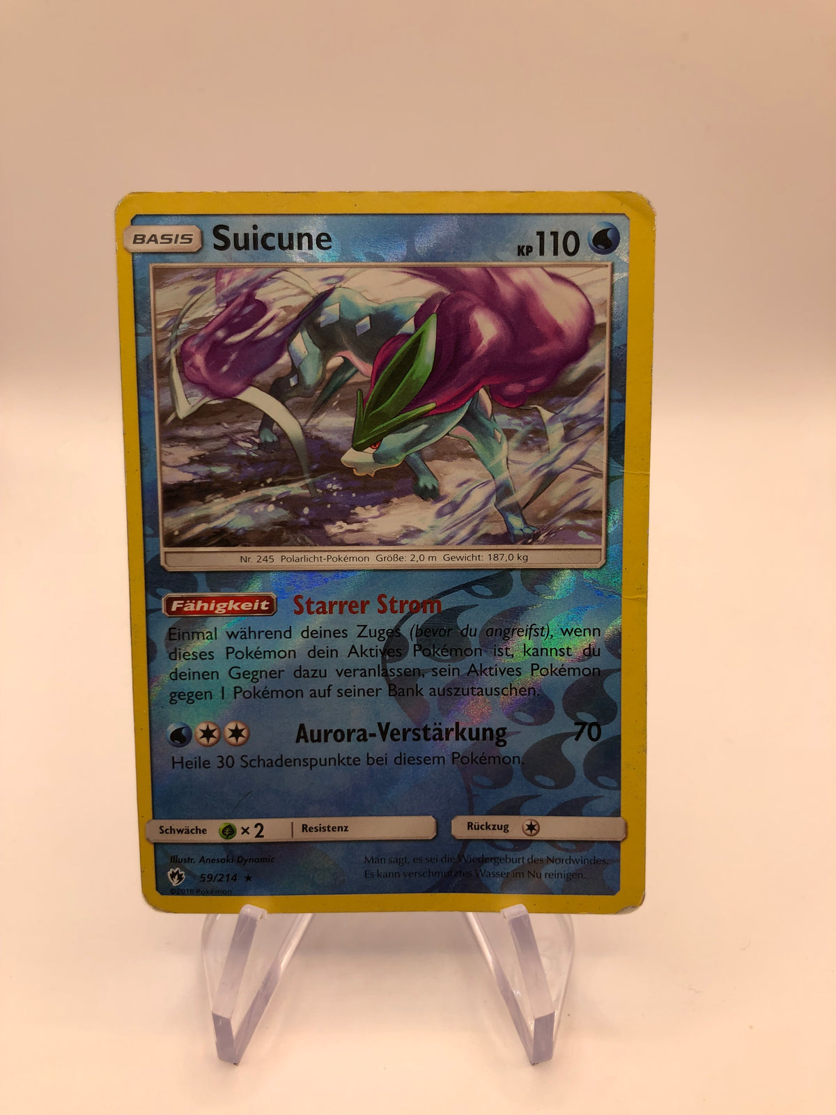 Pokemon Karte Revers Suicune 59/214 Deutsch