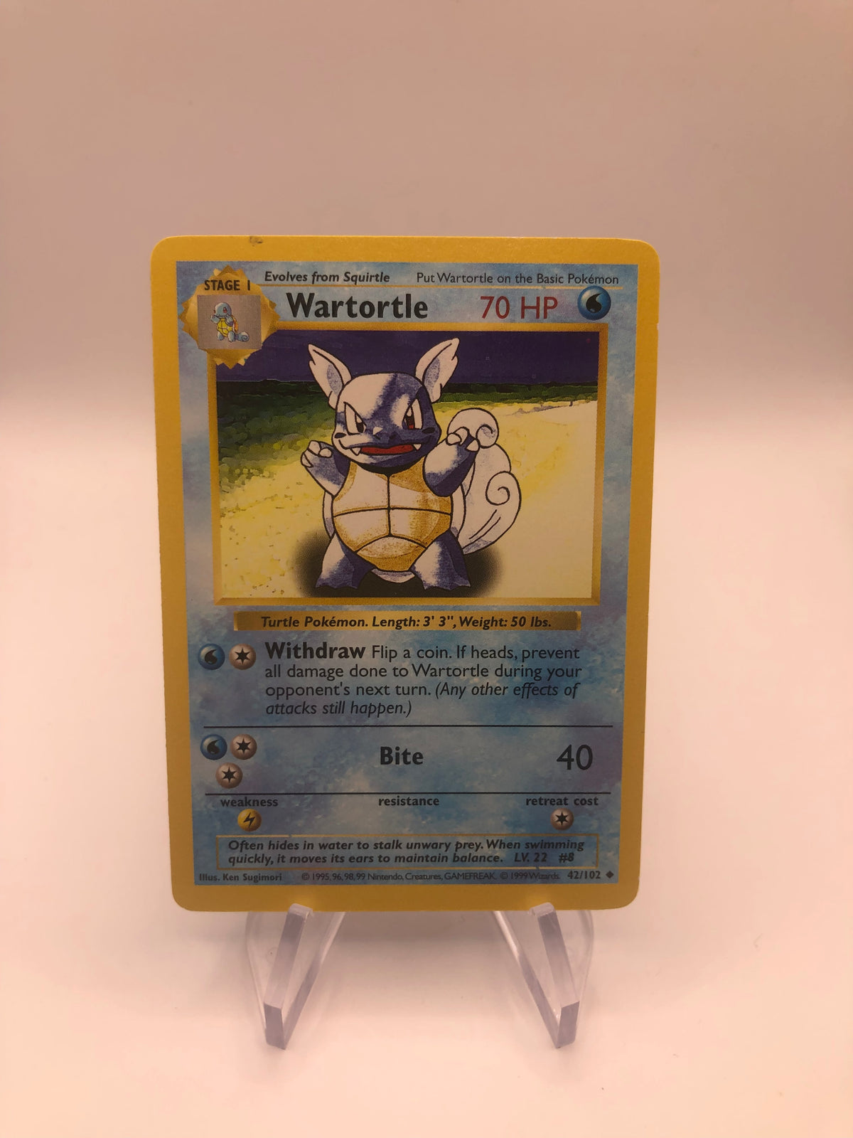Pokemon Karte Shadowless Schillok 42/102 Englisch