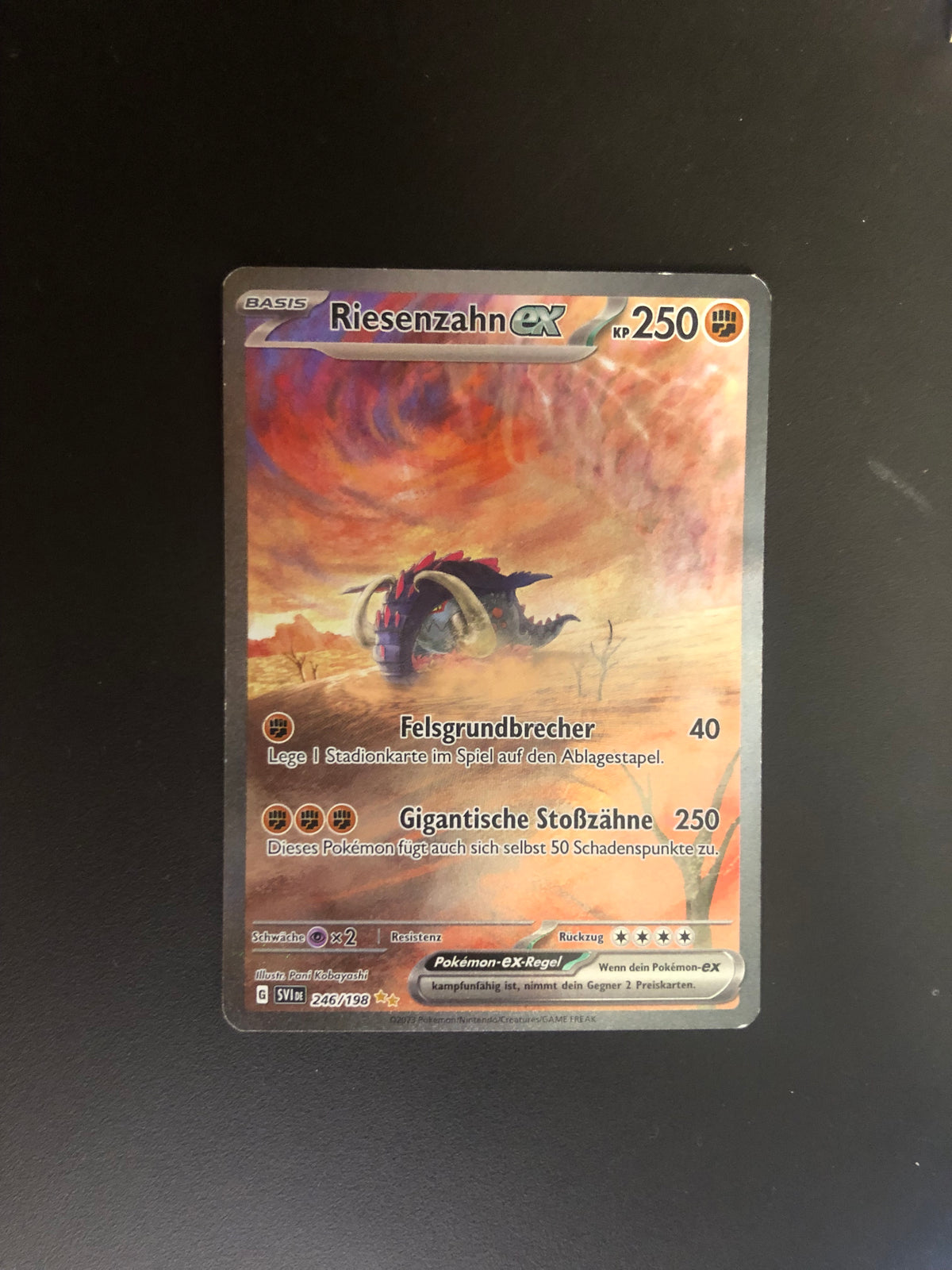 Pokemon Karte EX Alt-Art Riesenzahn 246/198 Deutsch