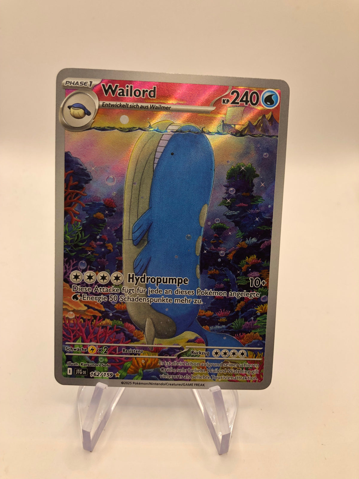 Pokemon Karte Art-Rare Wailord 162/159 Deutsch
