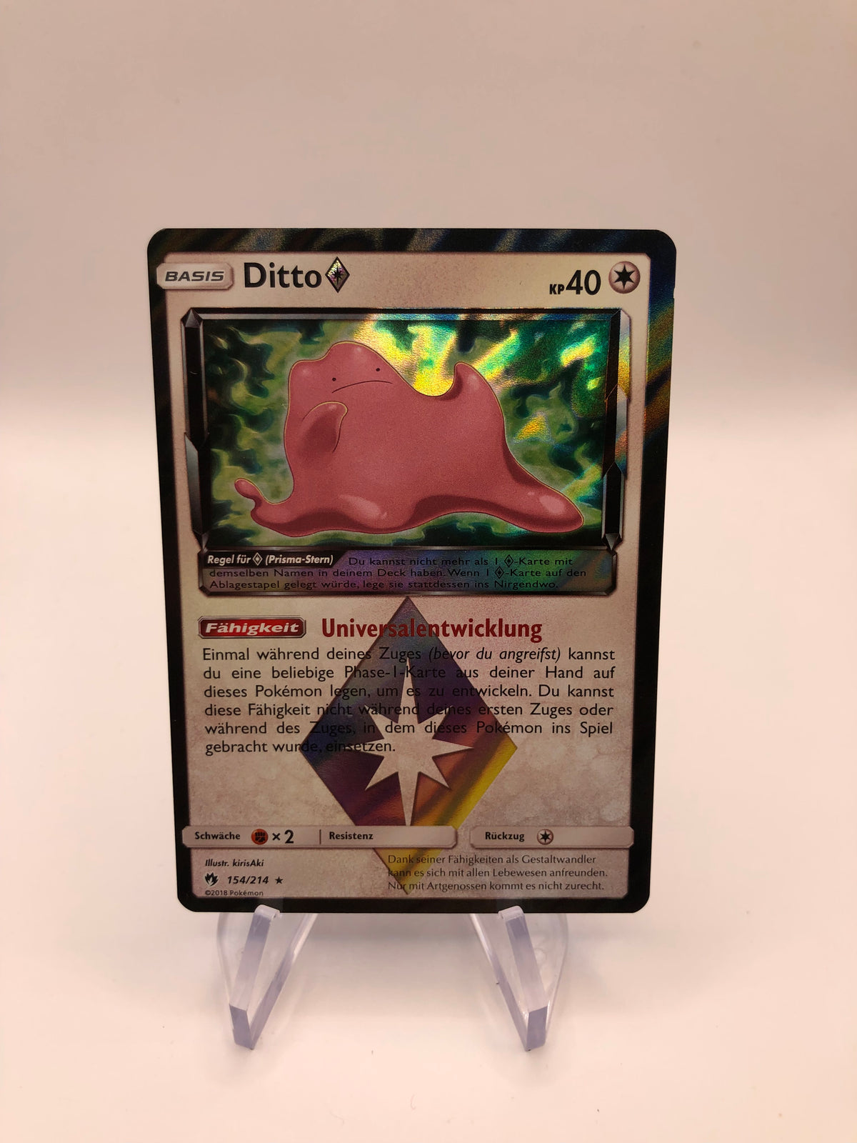 Pokemon Karte Revers Ditto 154/214 Deutsch