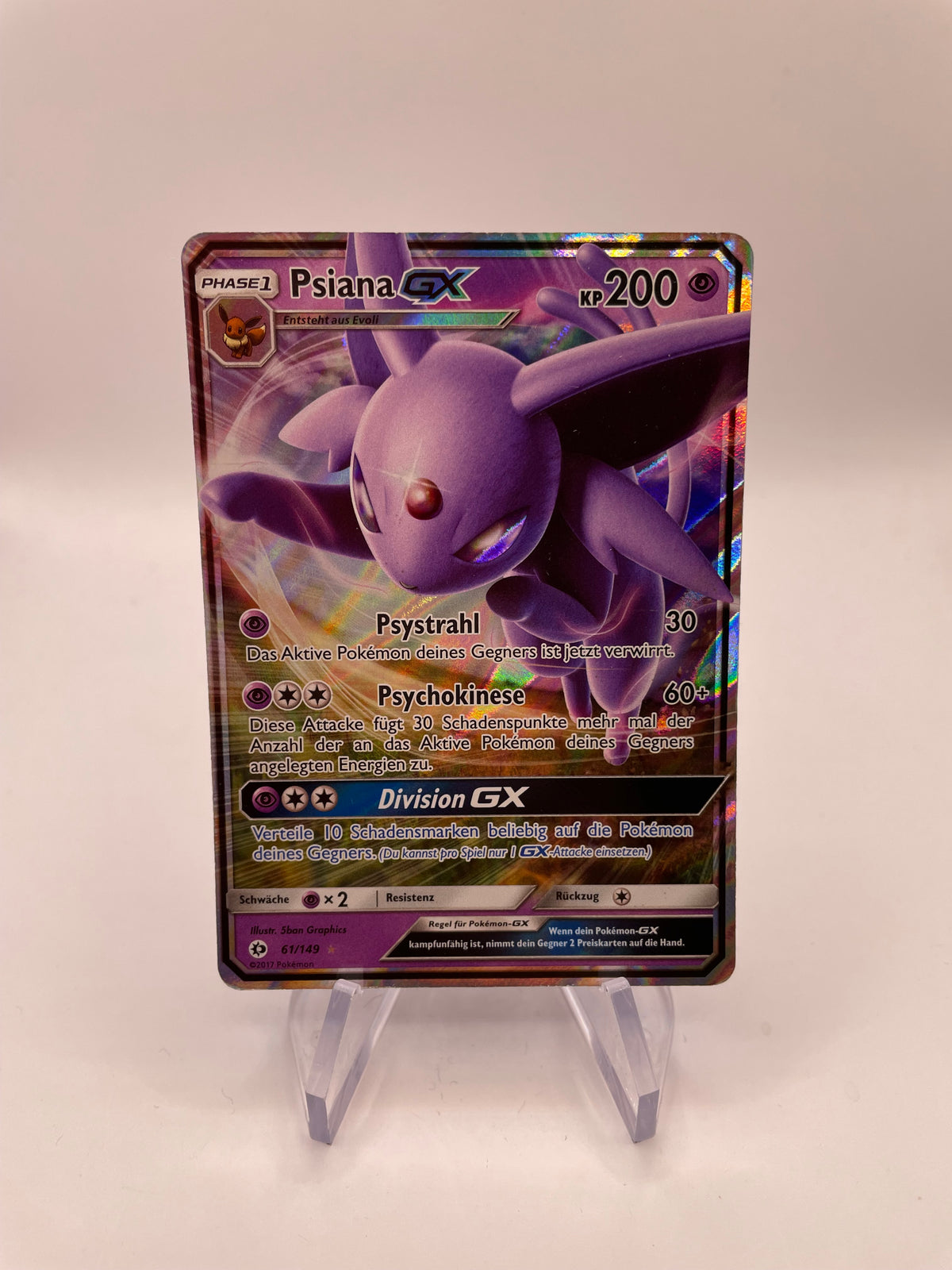 Pokemon Karte GX Psiana 61/149 Deutsch