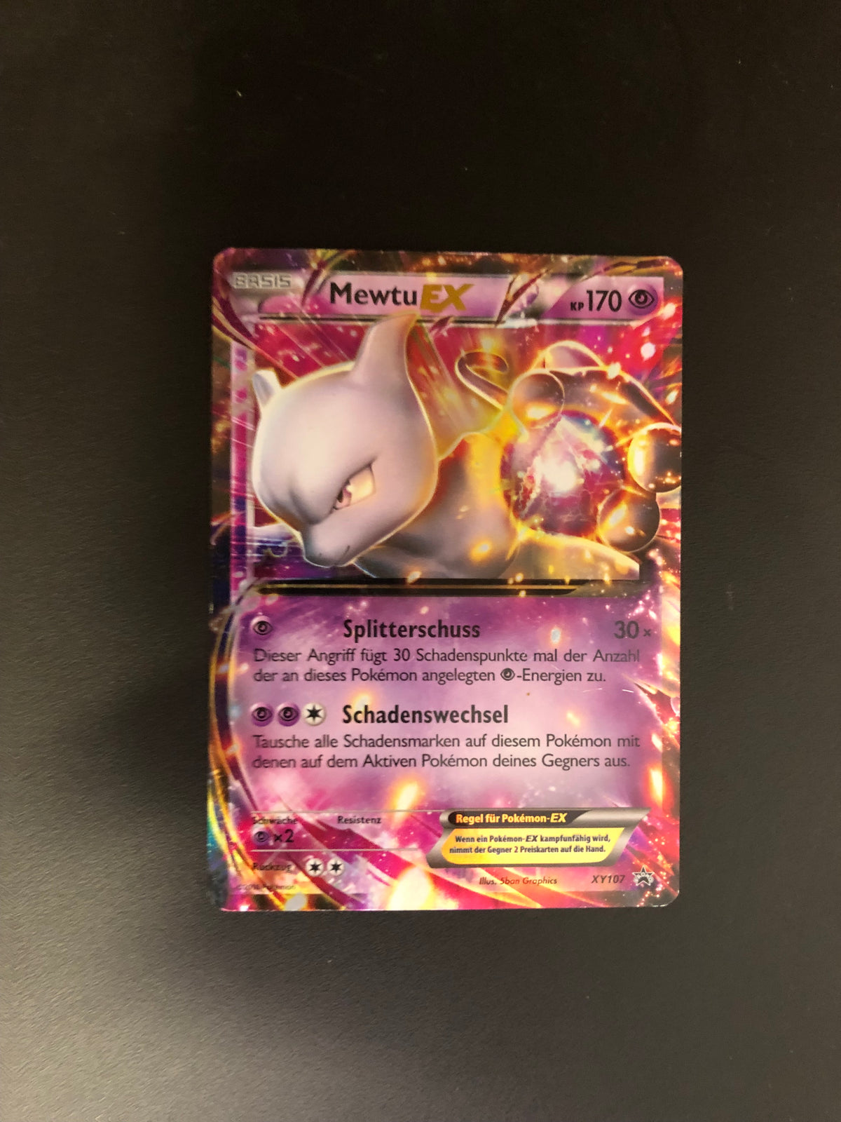 Pokemon Karte Promo EX Mewtu XY107 Deutsch