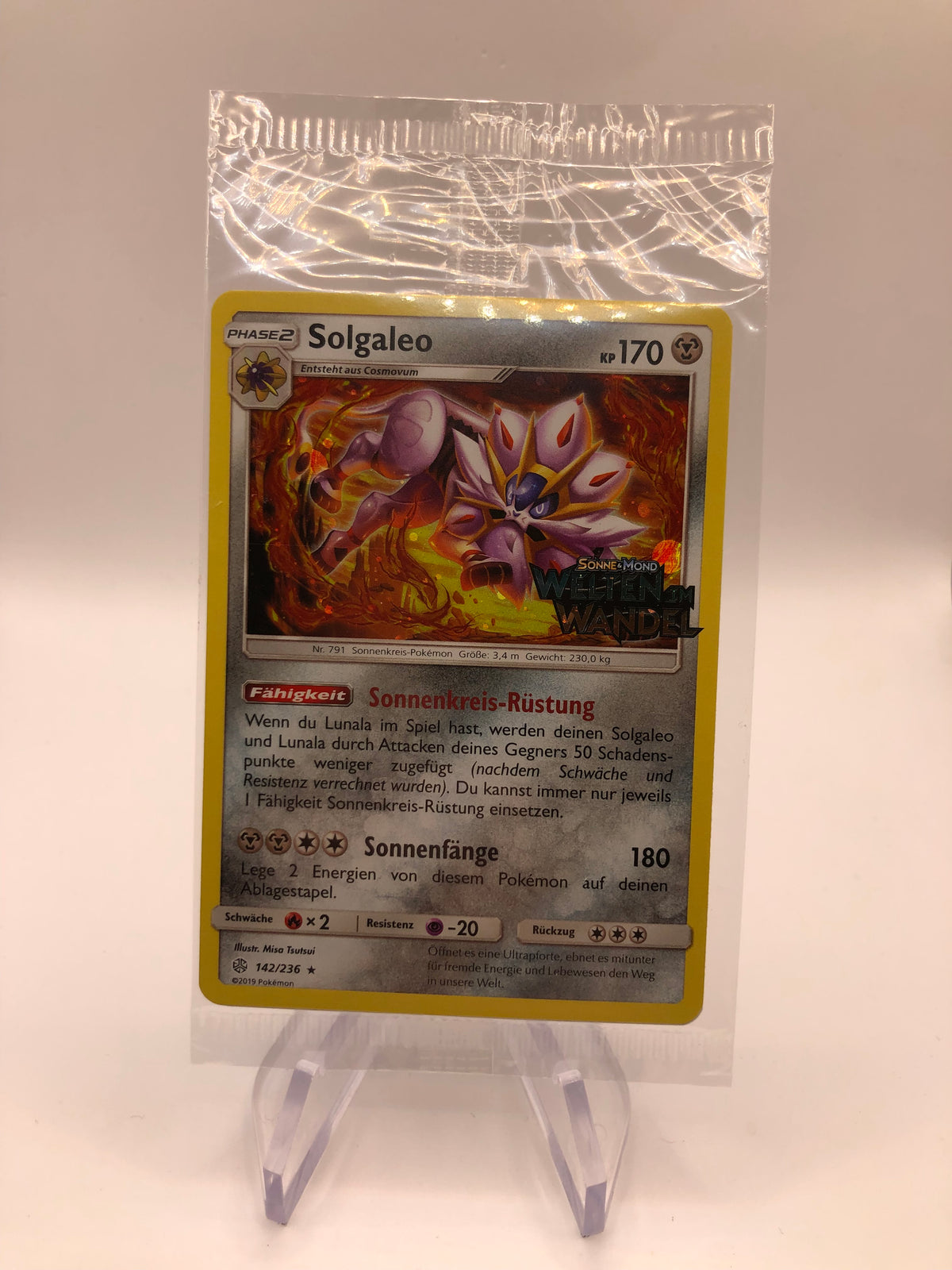 Pokemon Karte OVP Solgaleo 142/236 Deutsch