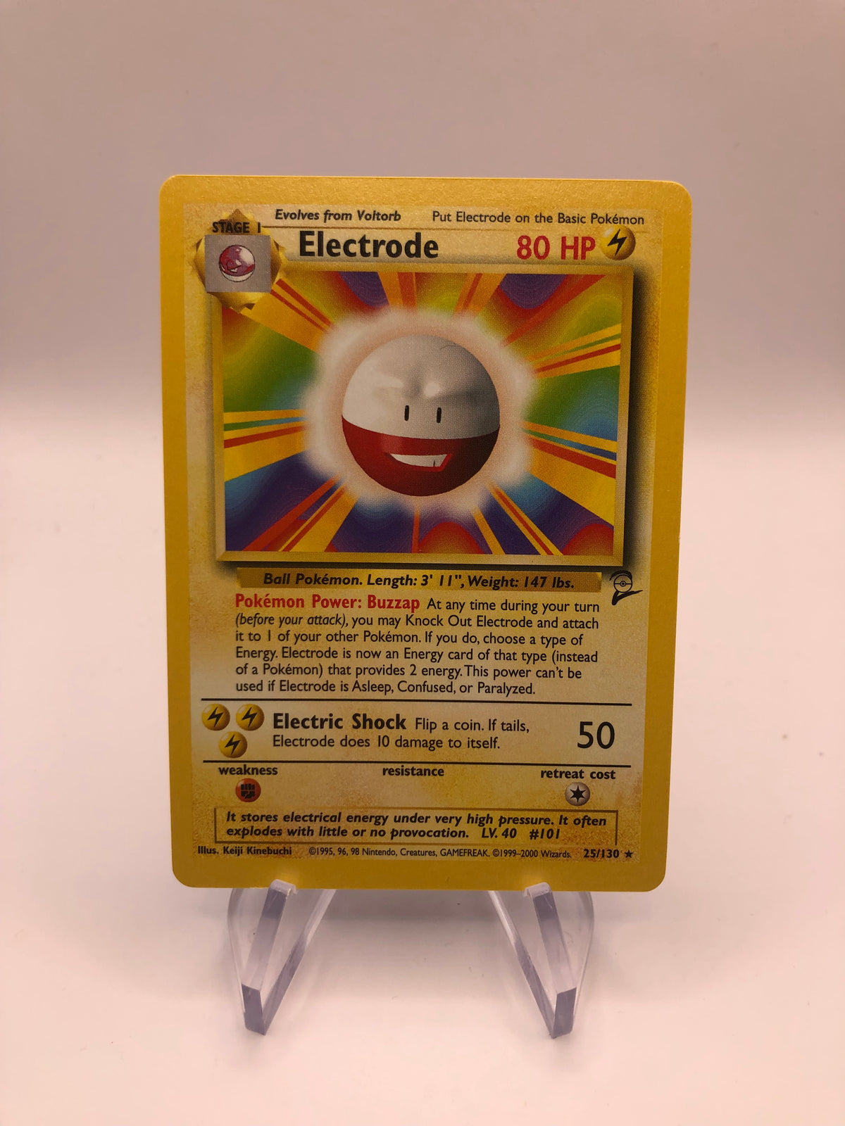 Pokemon Karte Base Set 2 Electrode 25/130 Englisch