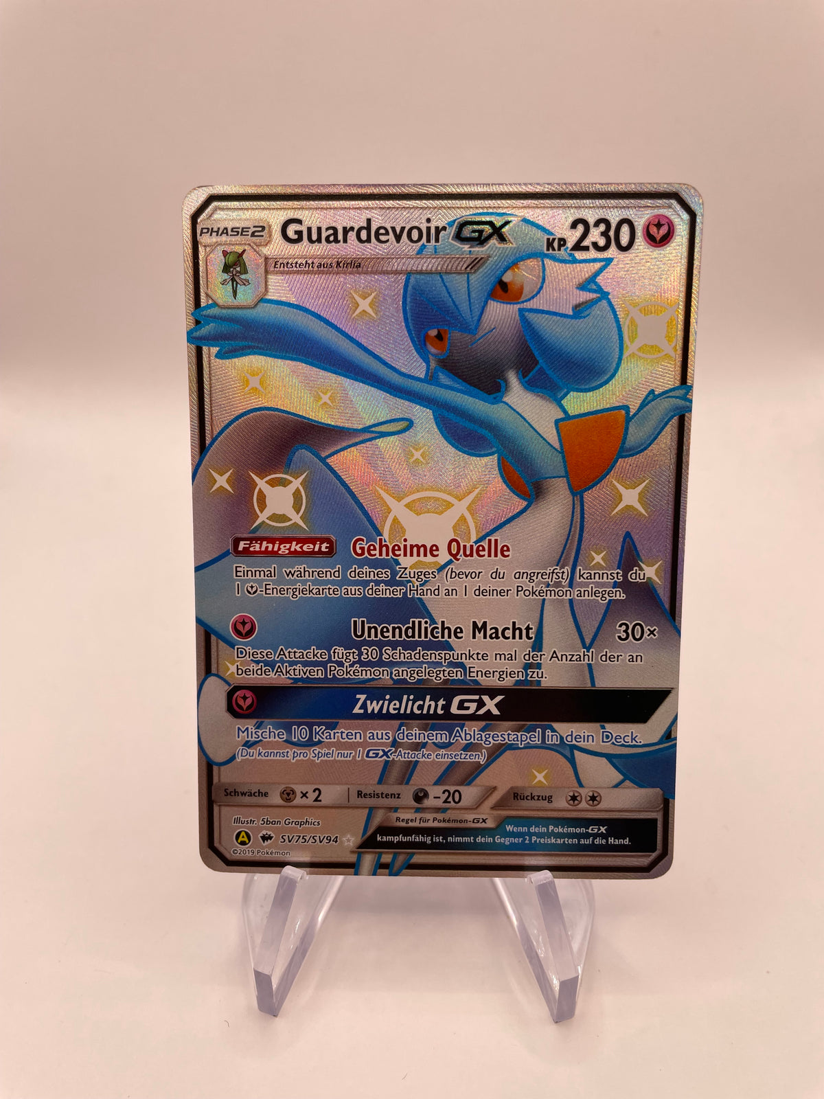 Pokemon Karte GX Guardevoir SV75/SV94 Deutsch