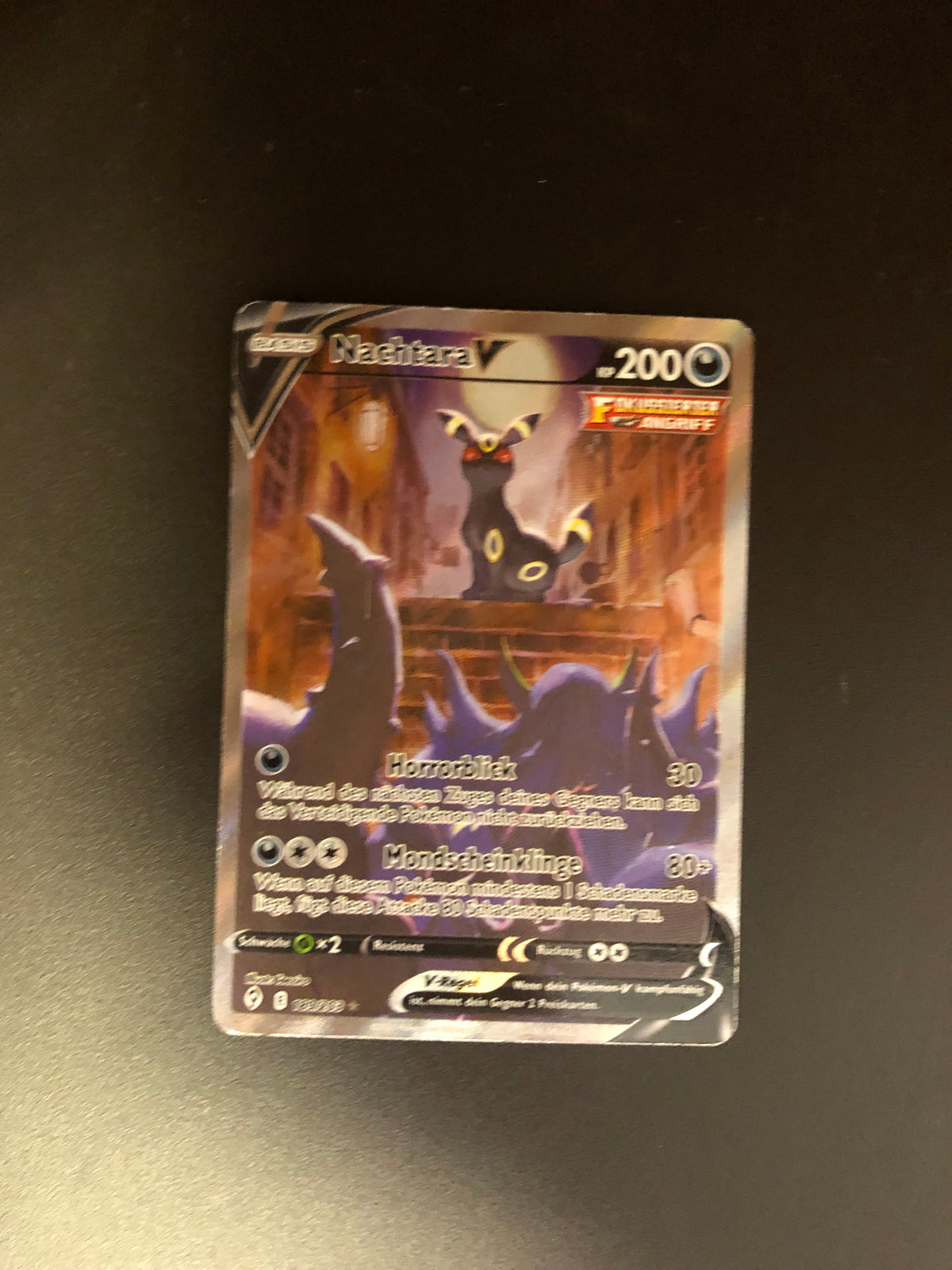 Pokemon Karten V Alt-Art Nachtara 189/203 Deutsch