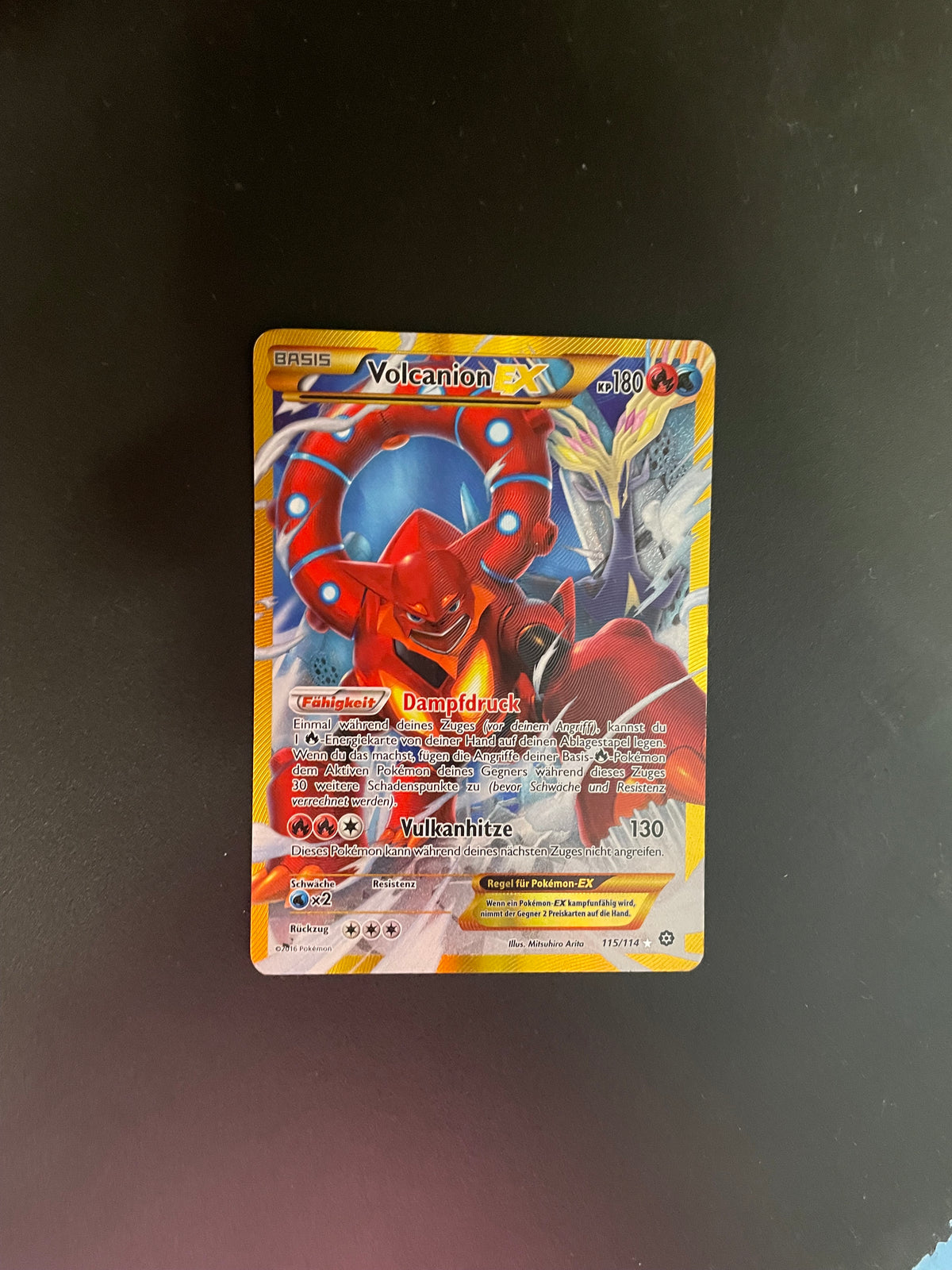 Pokemon Karte Ex Volcanion 115/114 Deutsch