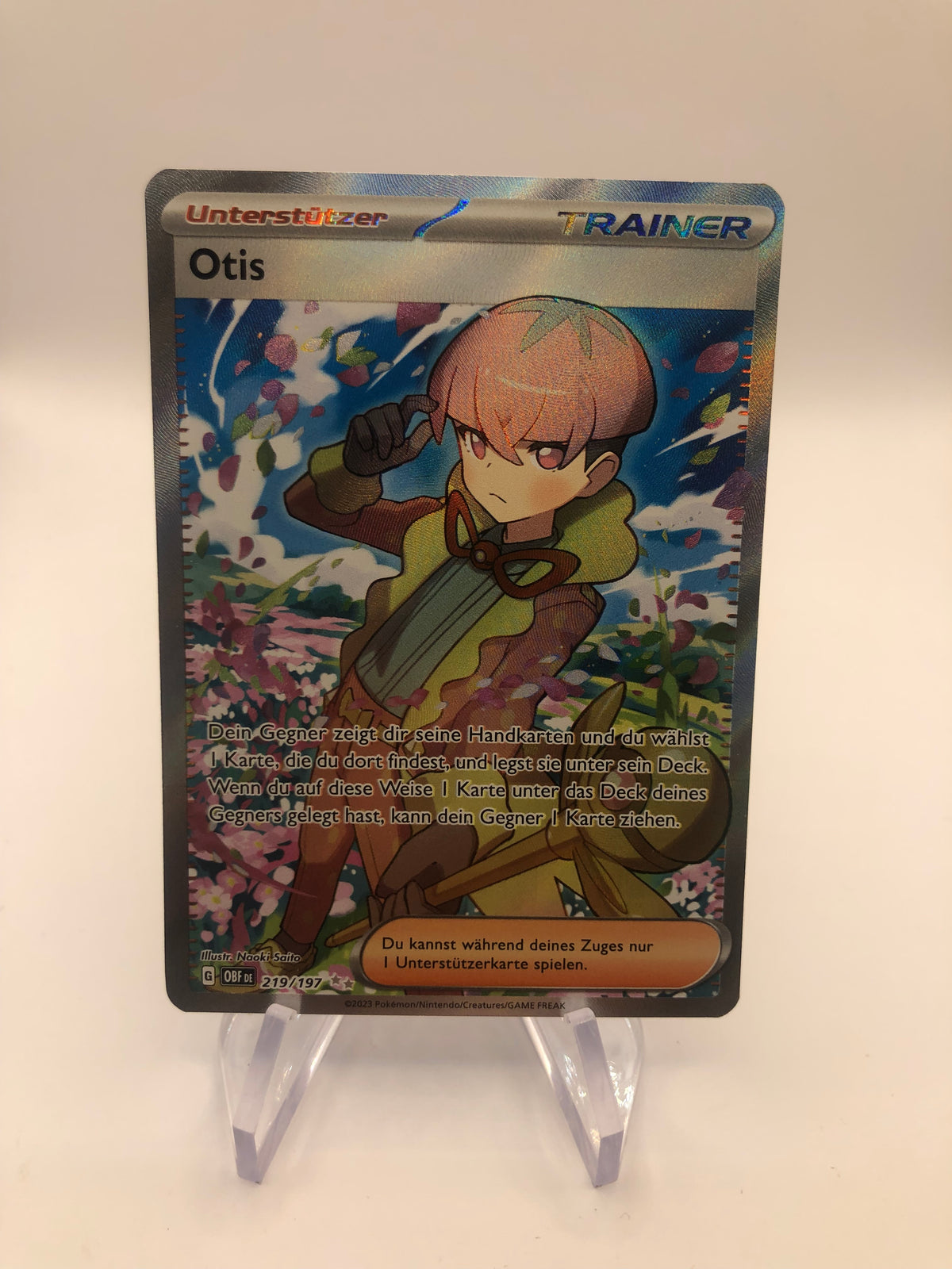 Pokemon Karte Trainer Otis 219/197 englisch