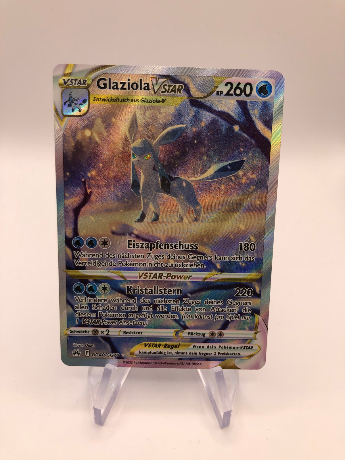 Pokemon Karte Vstar Glaziola GG40/GG70 Deutsch