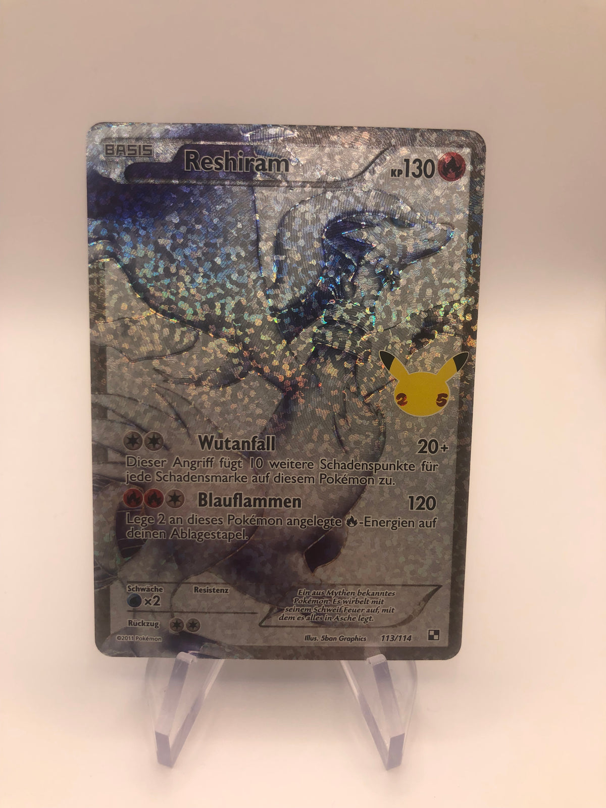 Pokemon Karte Celebration Reshiram 113/114 Deutsch