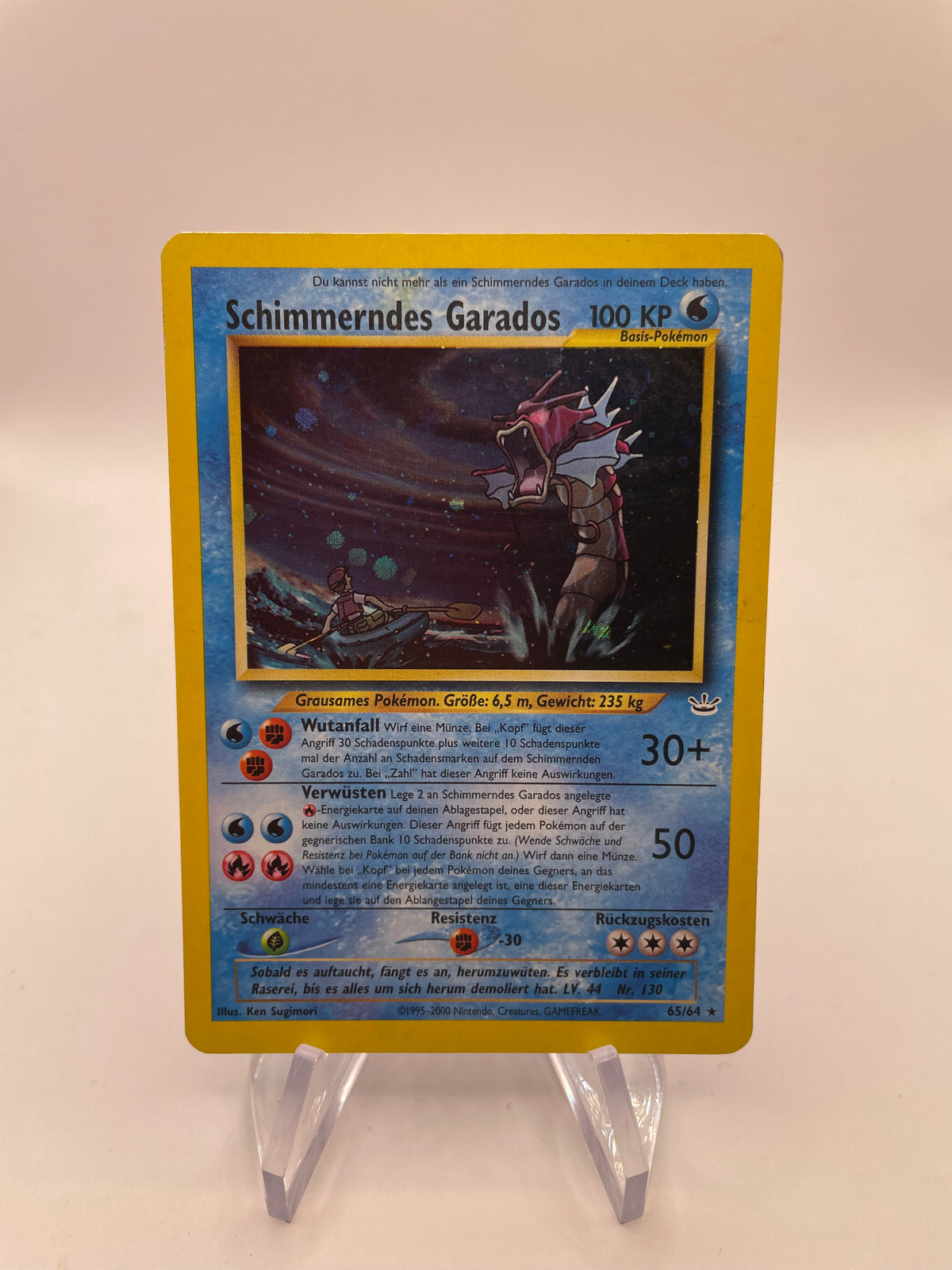 Pokemon Karte Holo Schimmerndes Garados 65/64 Deutsch