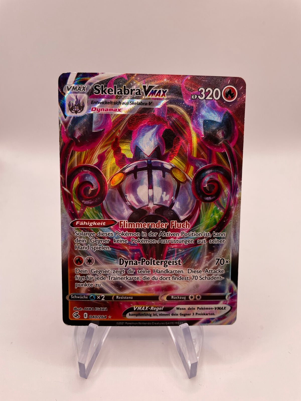Pokémon Karte VMax Skelabra 40/264 Deutsch