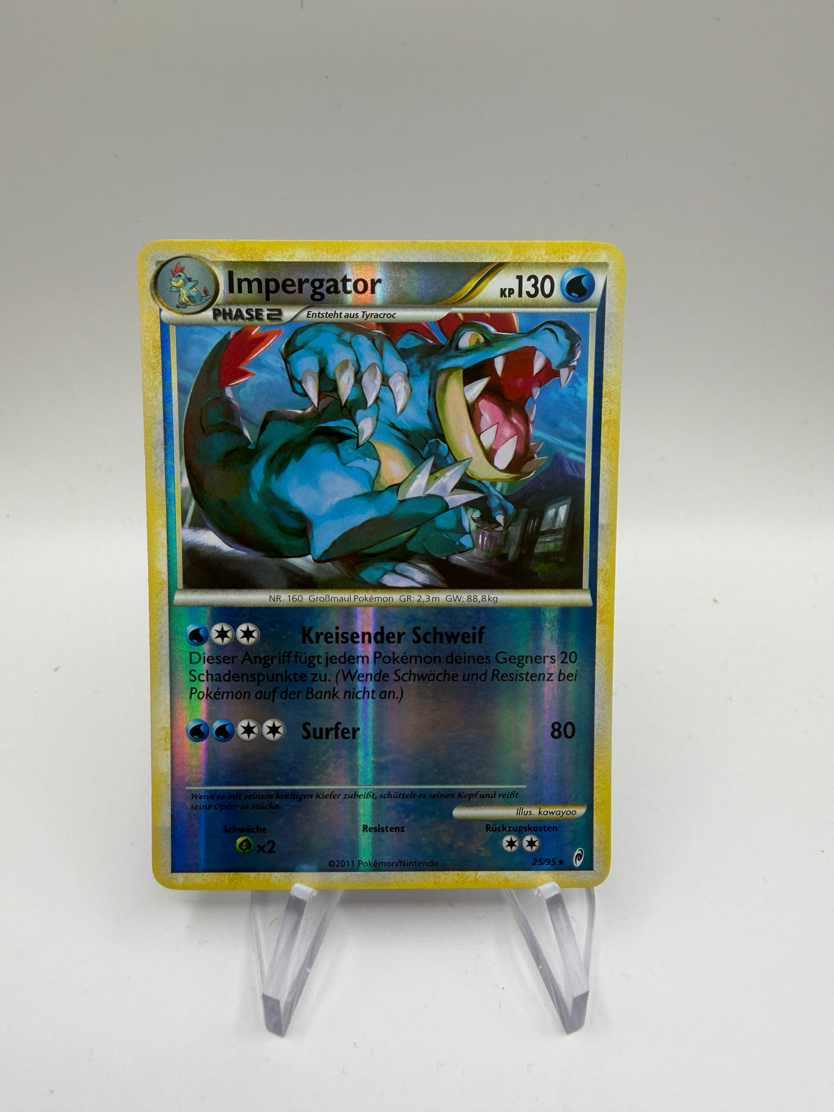 Pokemon Karte Reverse Impergator 25/95 Deutsch