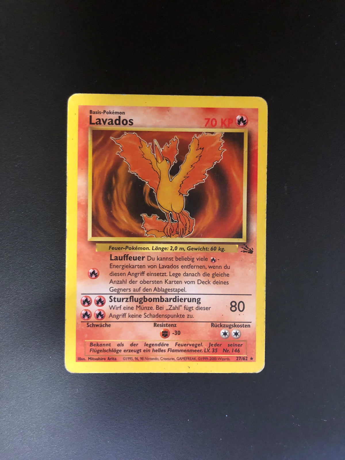 Pokemon Karten Fossil Lavados 27/62 Deutsch