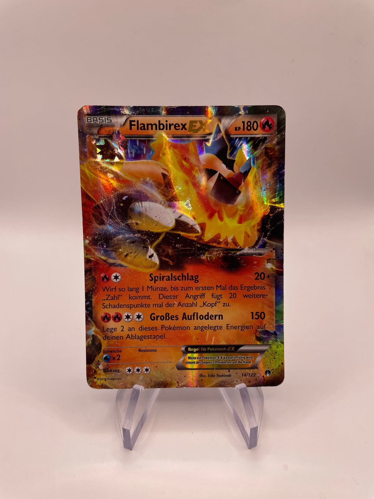 Pokemon Karte EX Flambirex 14/122 Deutsch