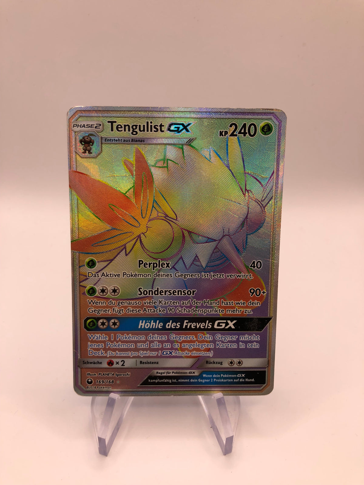 Pokemon Karte GX Rainbow 169/168 Deutsch