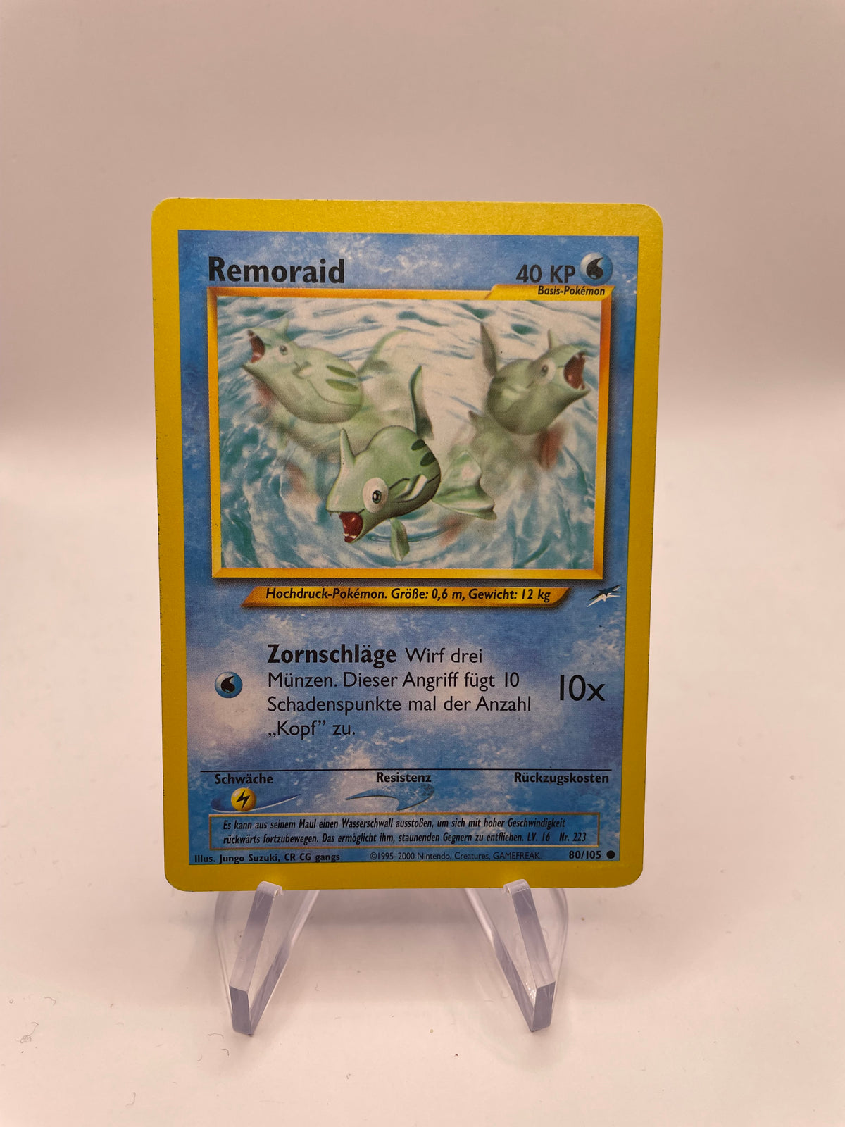 Pokemon Karte Neo Destiny Remoraid 80/105 Deutsch