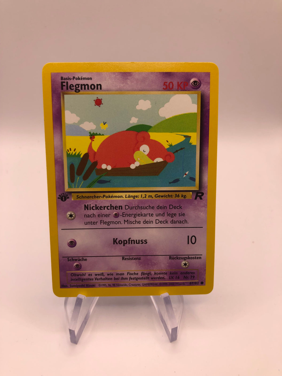 Pokemon Karte 1.Edition Rocket Flegmon 67/82 Deutsch
