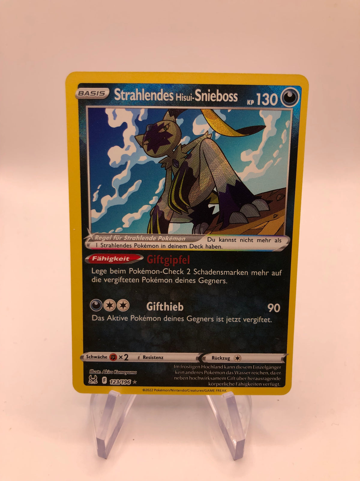 Pokemon Karte Strahlendes Snieboss 123/196 Deutsch