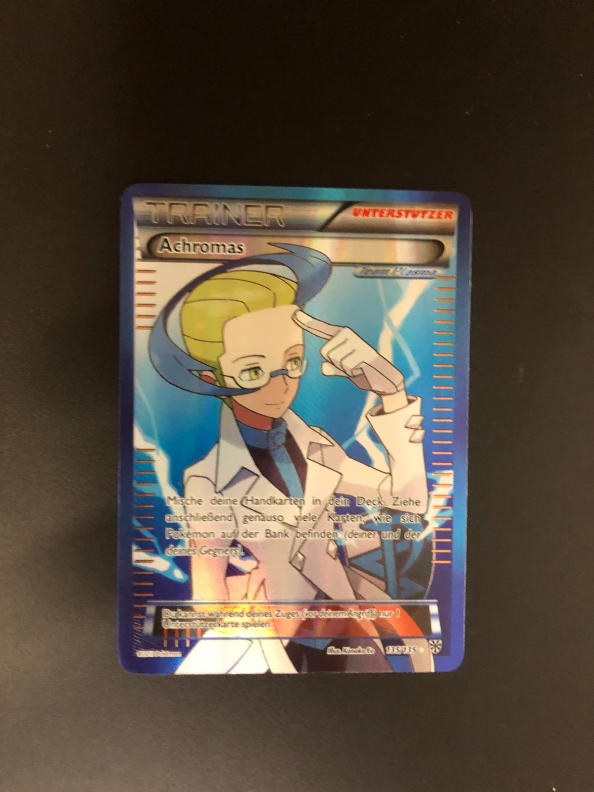 Pokemon Karte Holo Trainer Achromas 135/135 Deutsch