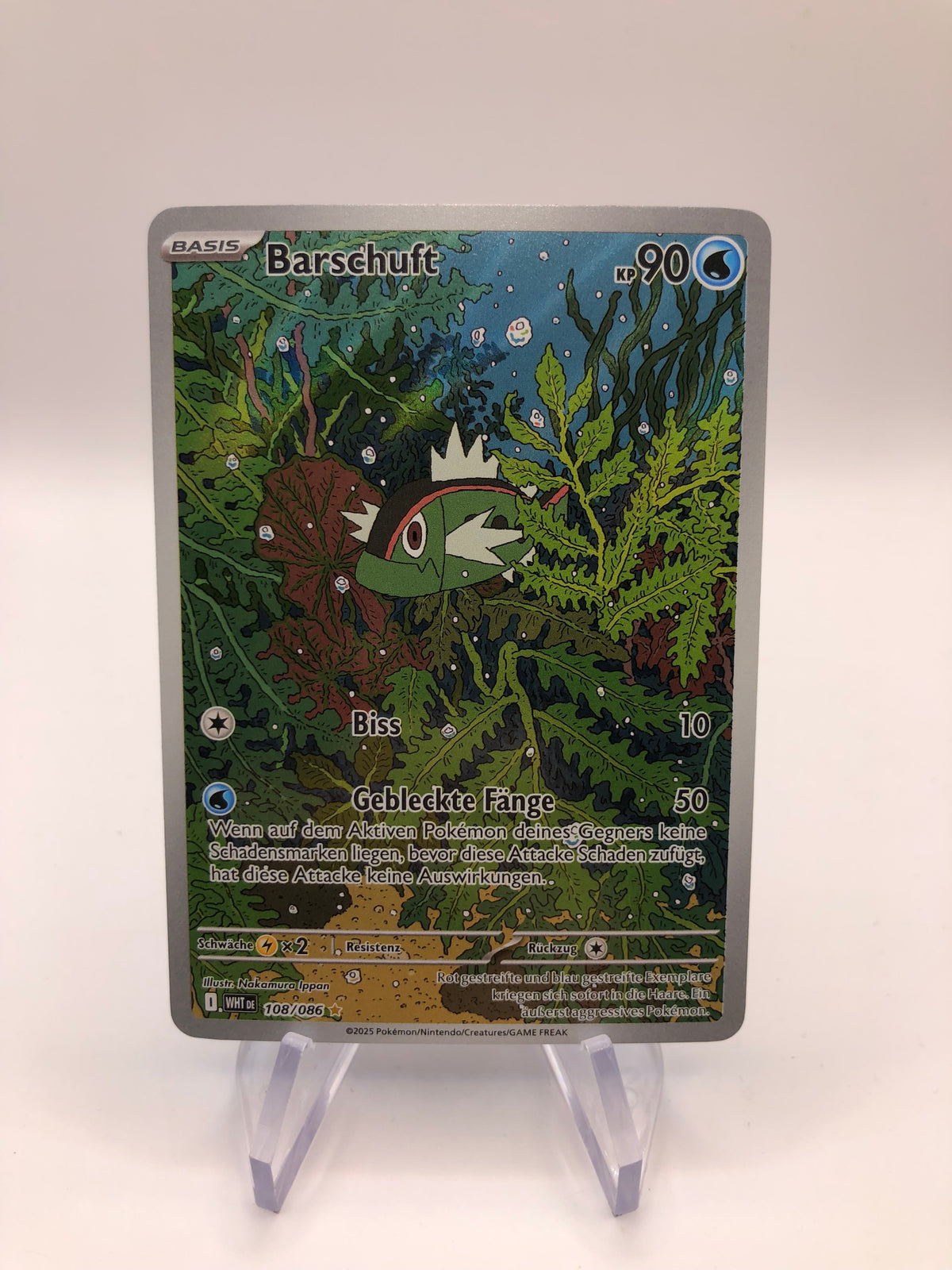 Pokemon Karte Art Rare Barschuft 108/86 Deutsch