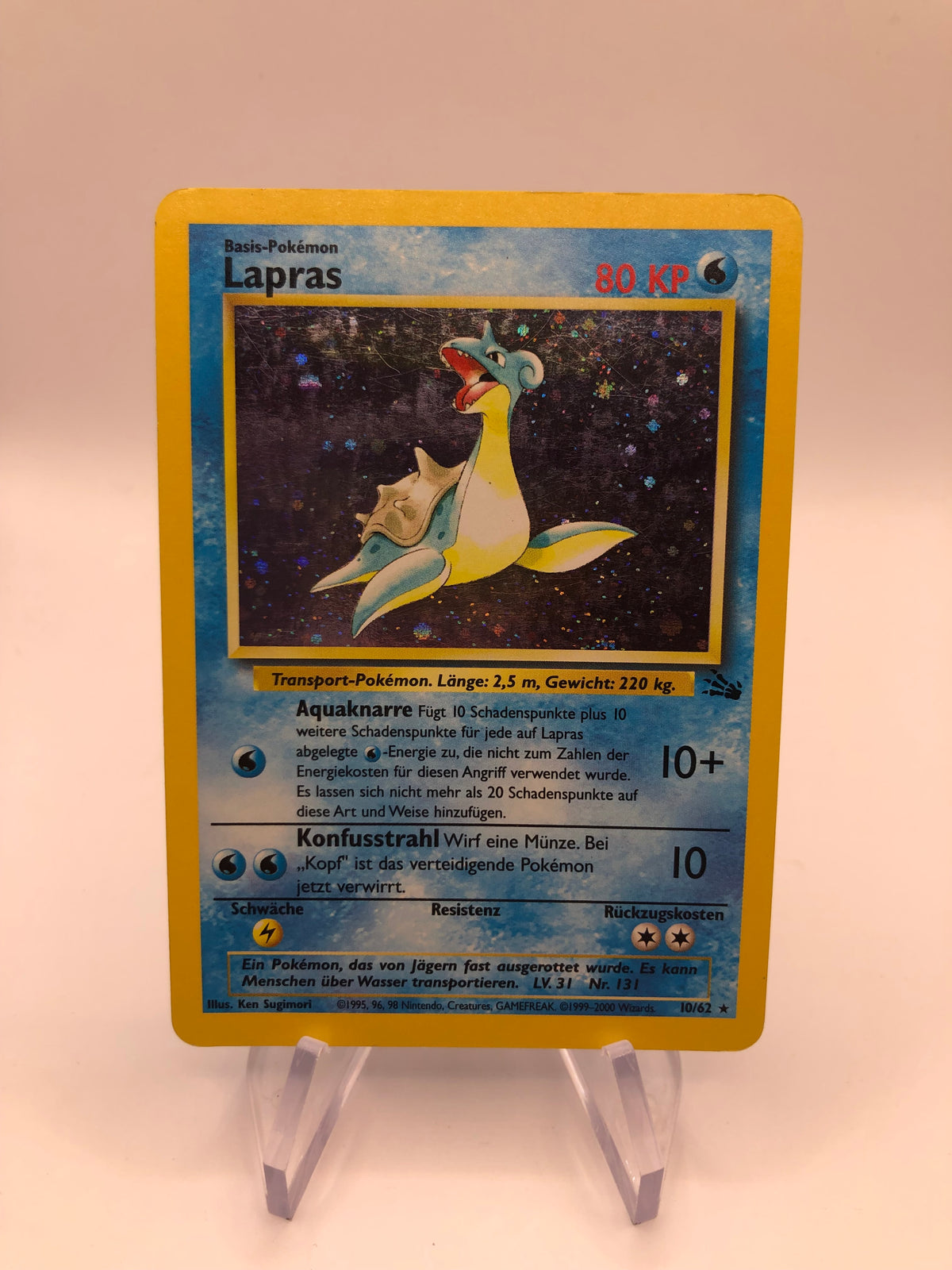 Pokemon Karten Holo Lapras 10/62 Deutsch