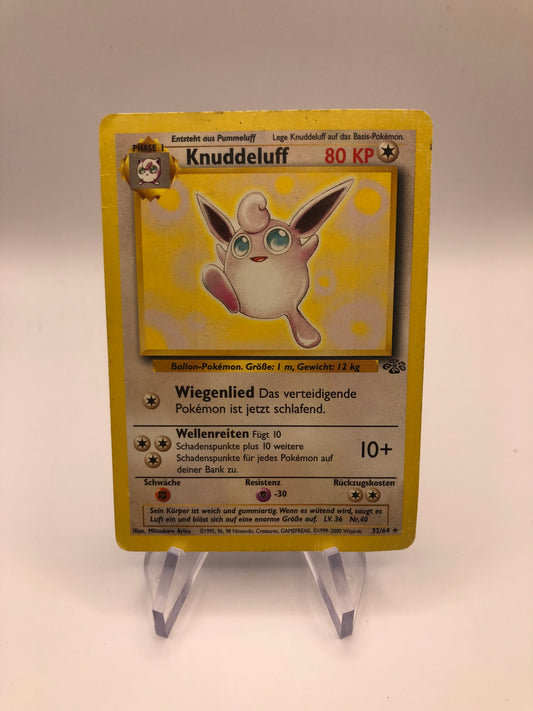 Pokemon Karte Dschungel Knuddeluff 32/64 Deutsch