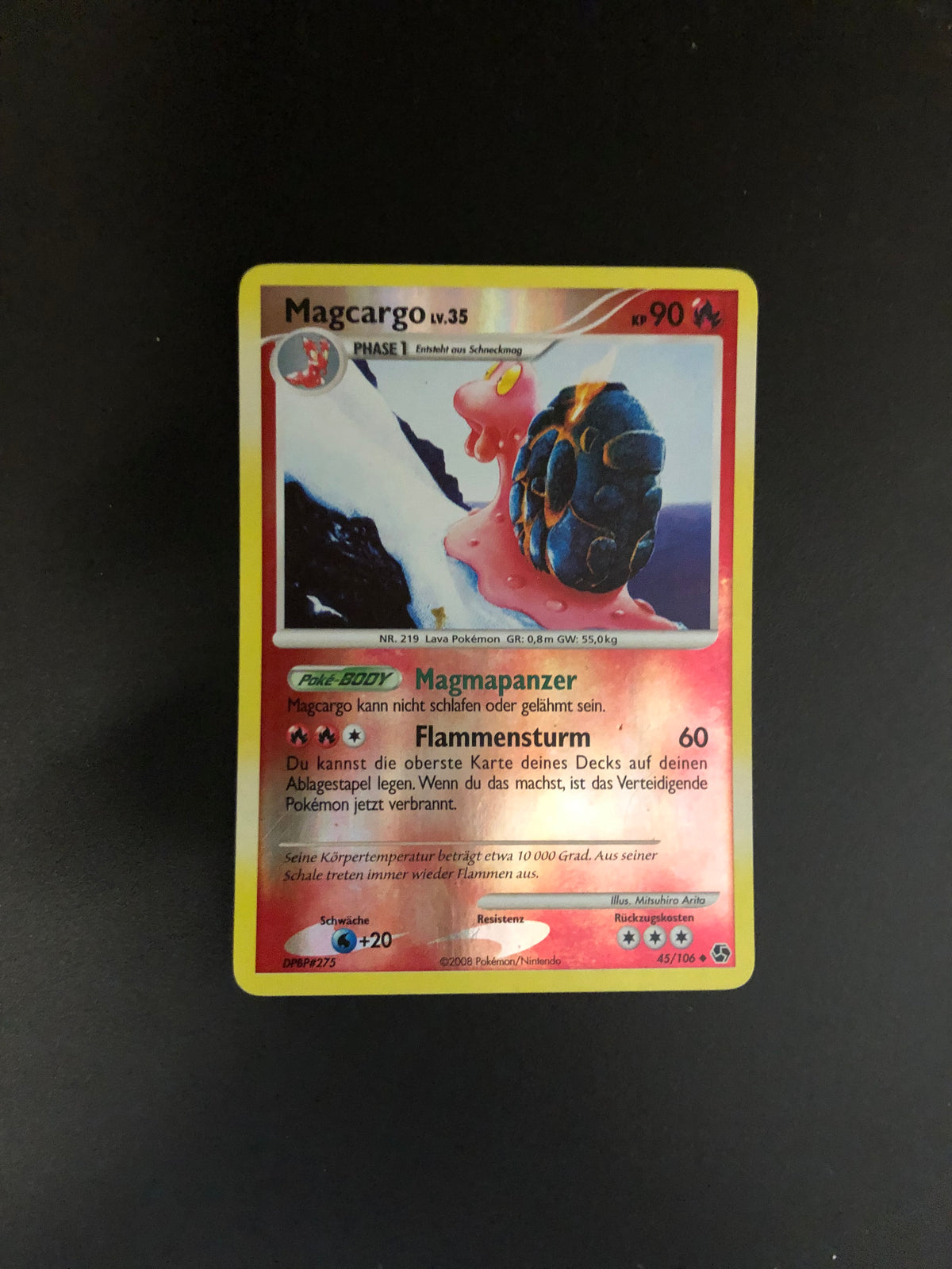 Pokemon Karte Revers Magcargo 45/106 Deutsch