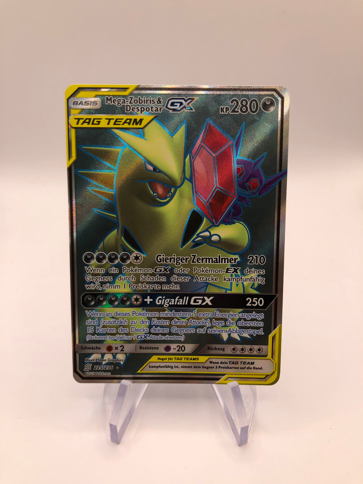 Pokemon Karte GX Tag Team Mega-Zobiris & Despotar 225/236 Deutsch