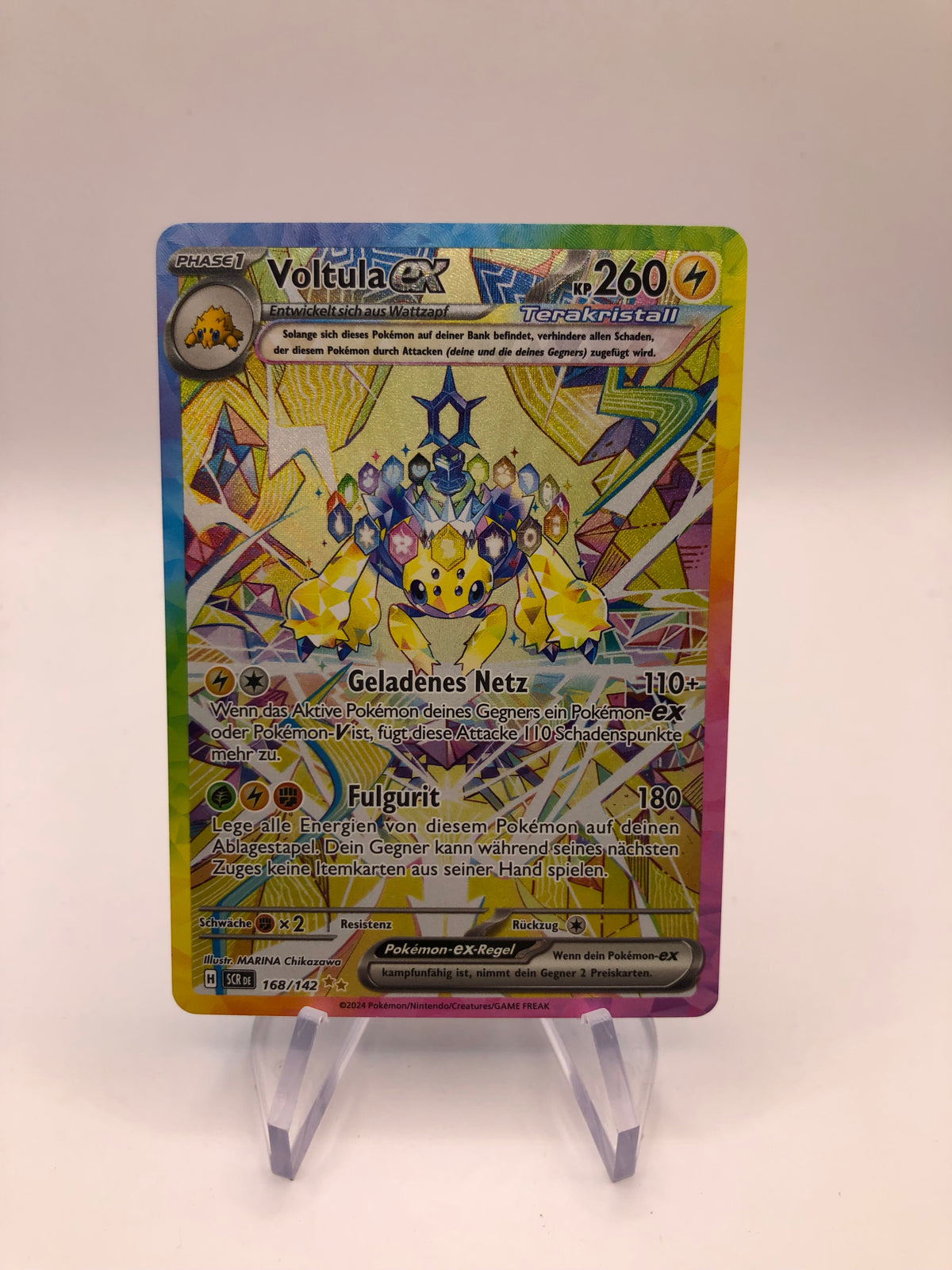 Pokemon Karte Ex Voltula 168/142 Deutsch