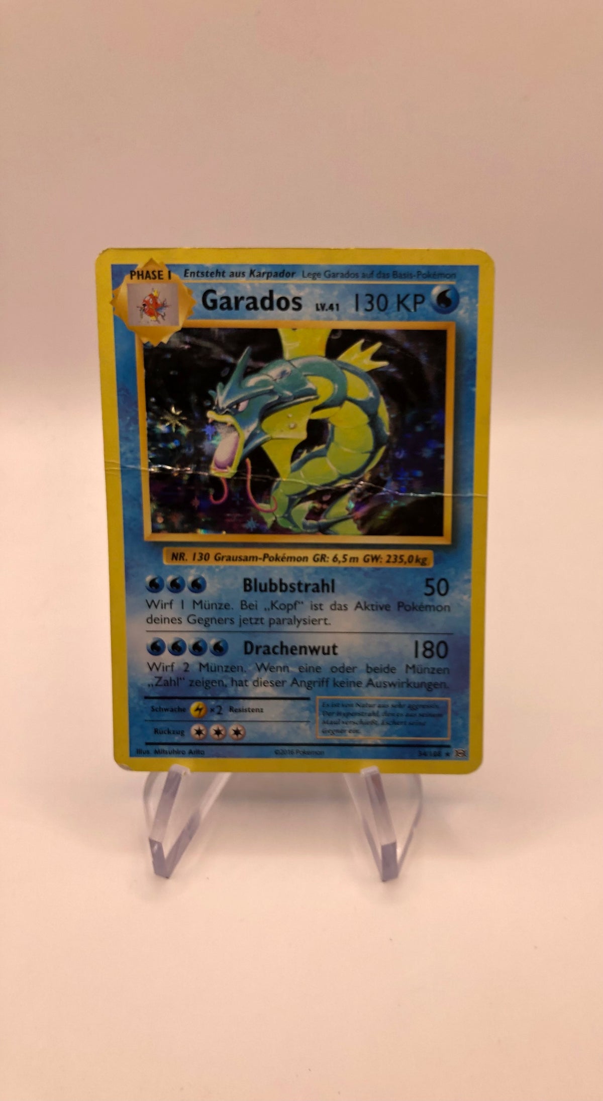 Pokemon Karte Holo Garados 34/108 Deutsch