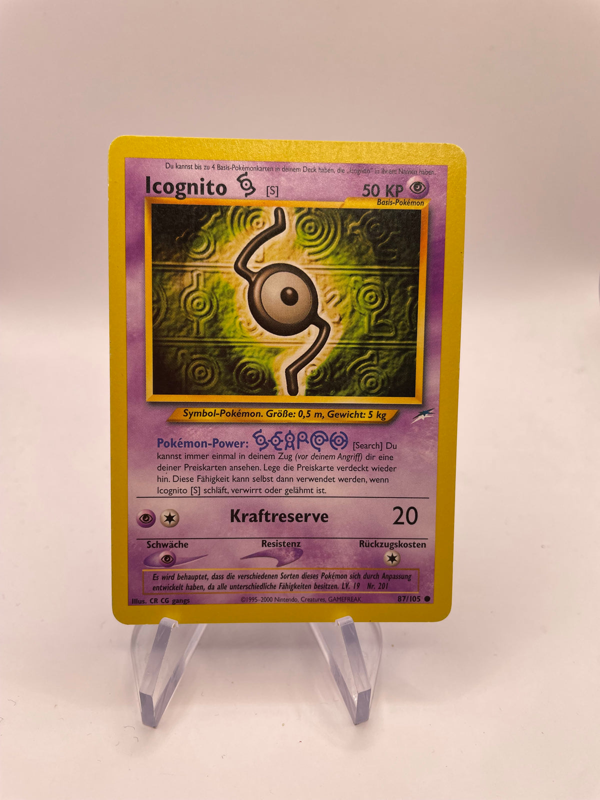 Pokemon Karte Neo Destiny Icognito 87/105 Deutsch