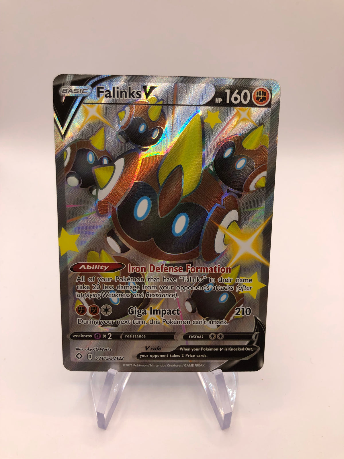 Pokemon Karte V Fullart Legios SV115/SV122 Englisch
