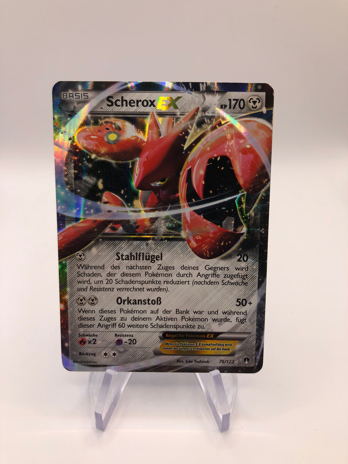 Pokemon Karte EX Scherox 76/122 Deutsch