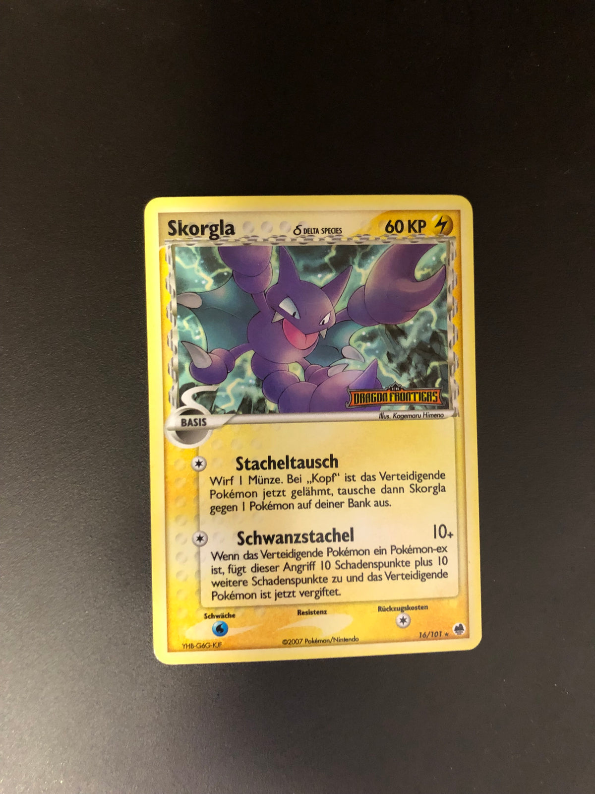Pokemon Karte Stamp Delta Skorgla 16/101 Deutsch
