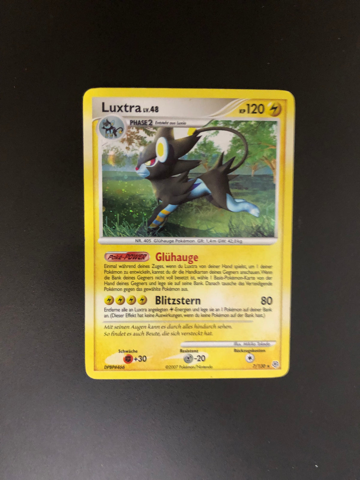 Pokemon Karte Holo Luxtra 7/130 Deutsch