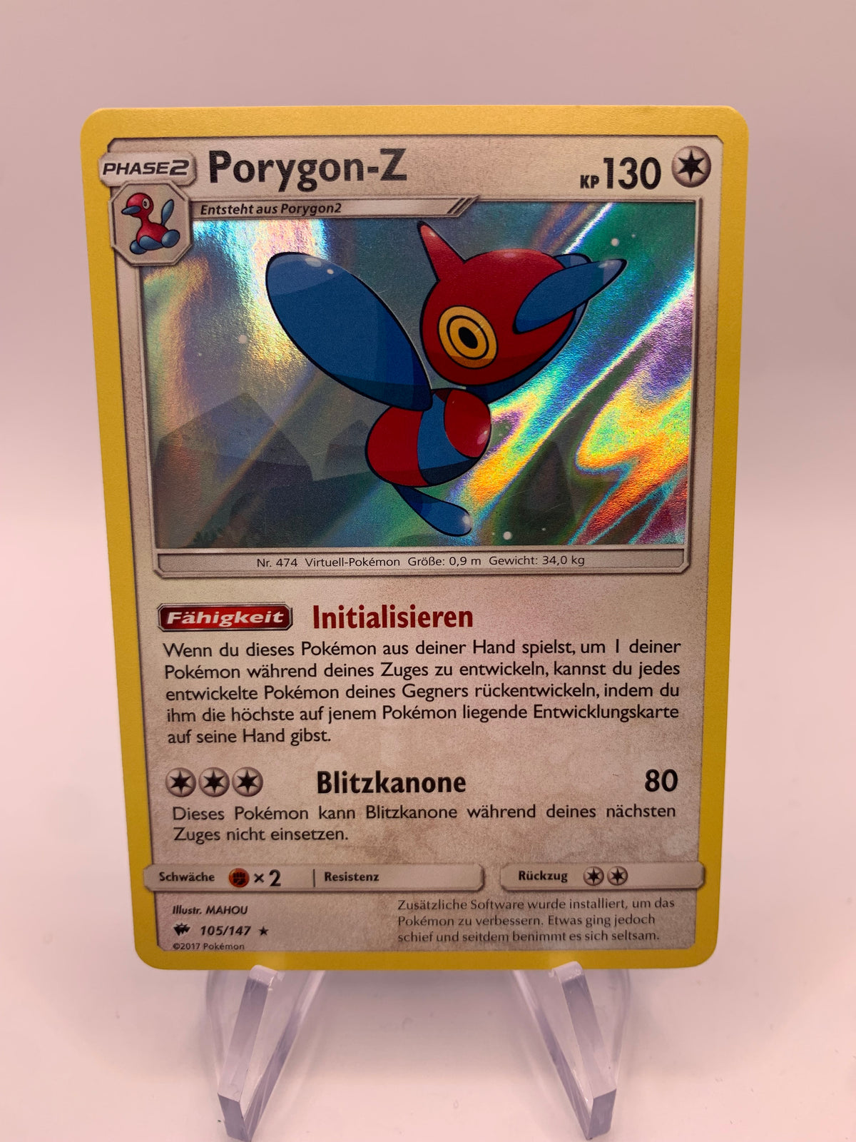 Pokémon Karte Holo Porygon-Z 105/147 Deutsch