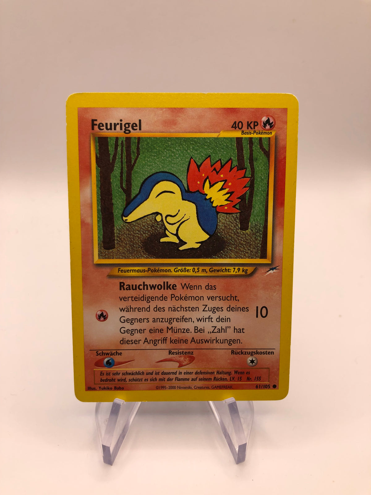 Pokemon Karte Neo Destiny Feuerigel 61/105 Deutsch