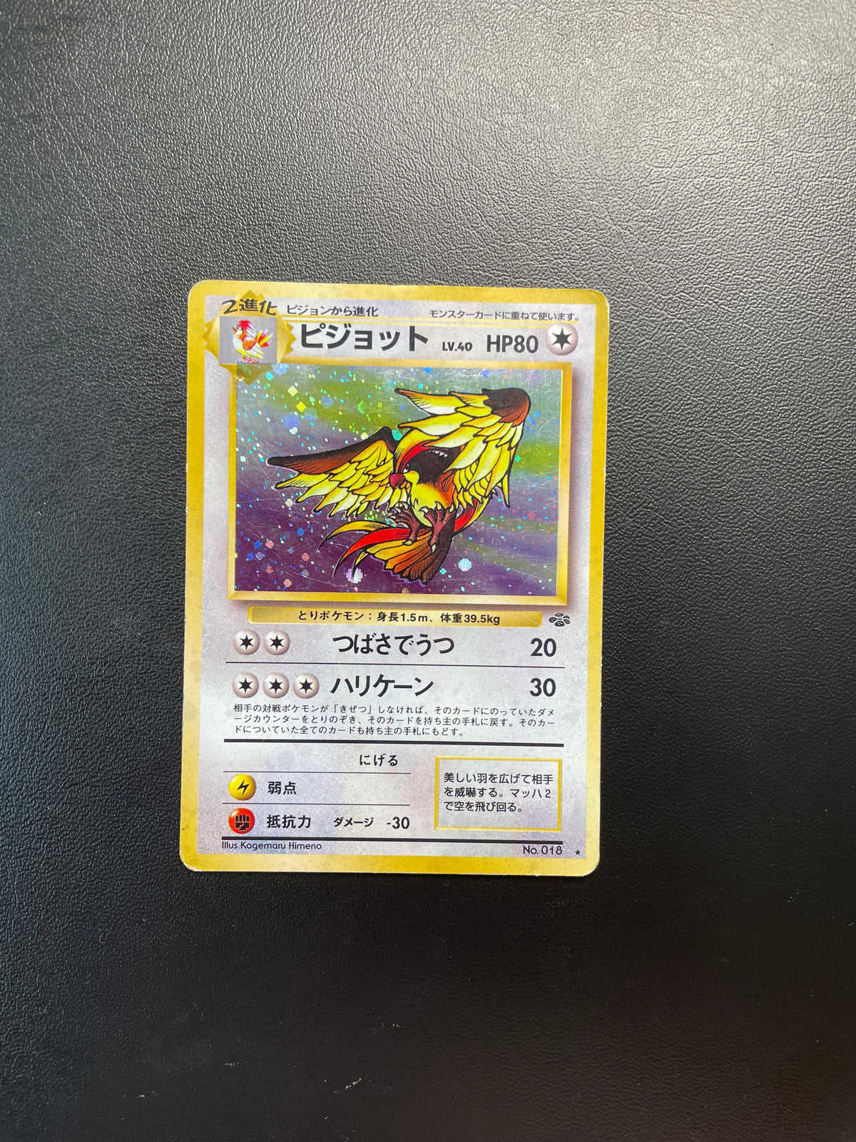 Pokemon Karte Holo Pidgeot No.18 Japanisch