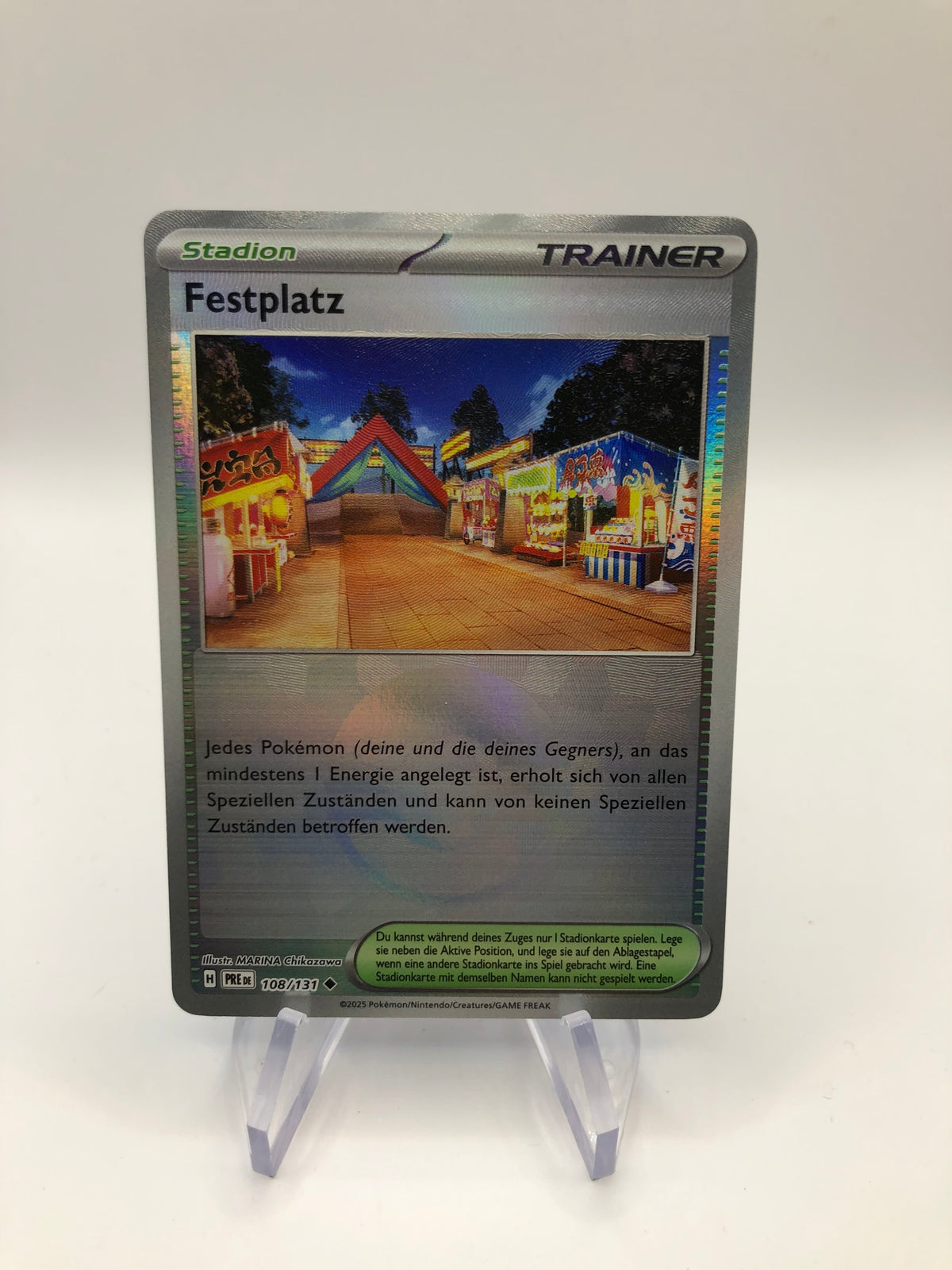 Pokemon Karte Revers Trainer Festplatz 108/131Deutsch