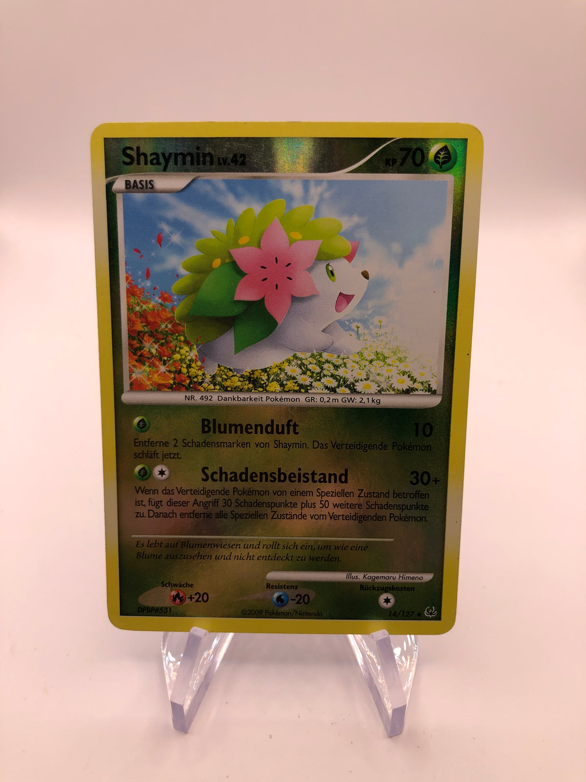 Pokémon Karte Revers Shaymin 14/127 Deutsch